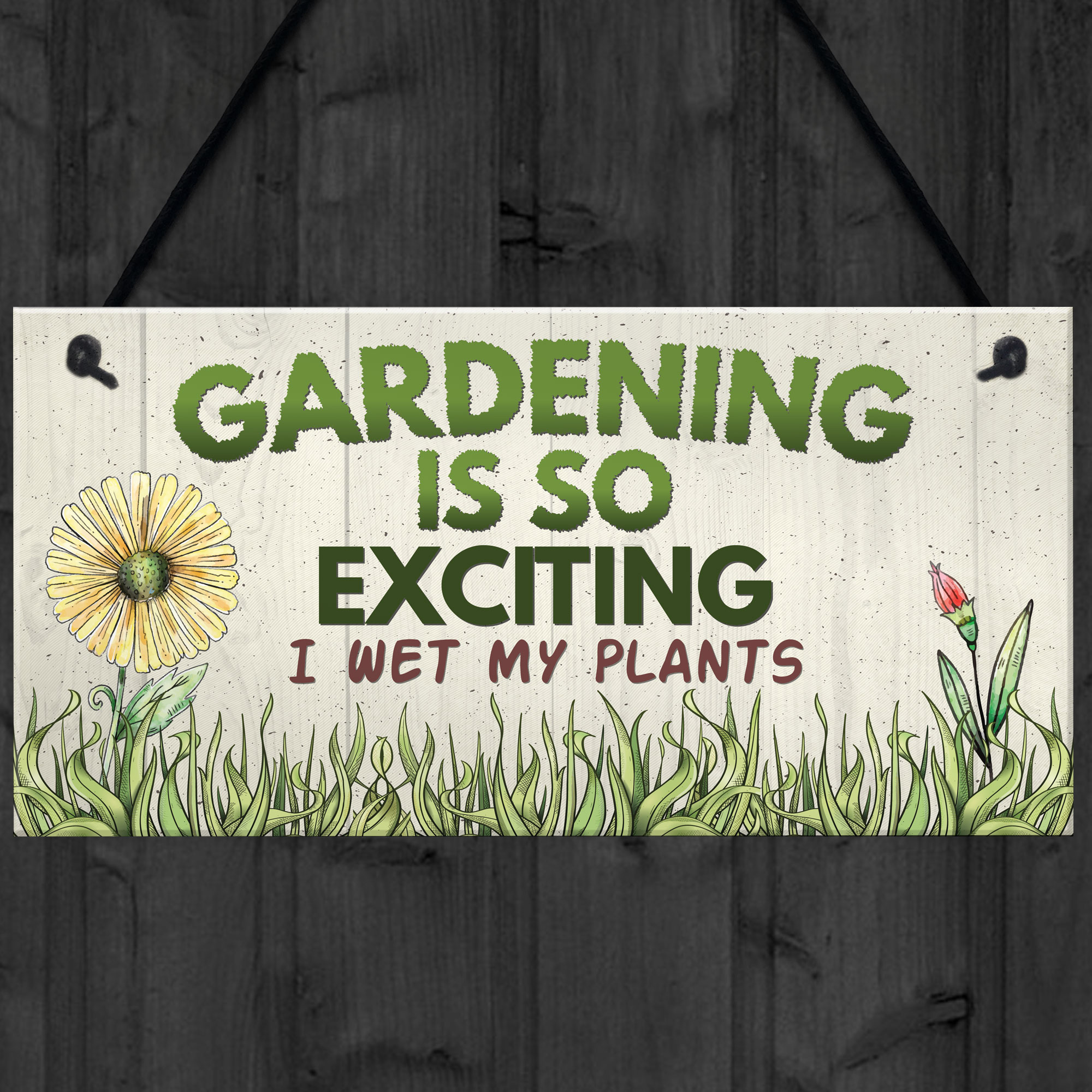 Gardening So Exciting Funny Novelty Garden Shed Sign Plaque Friendship