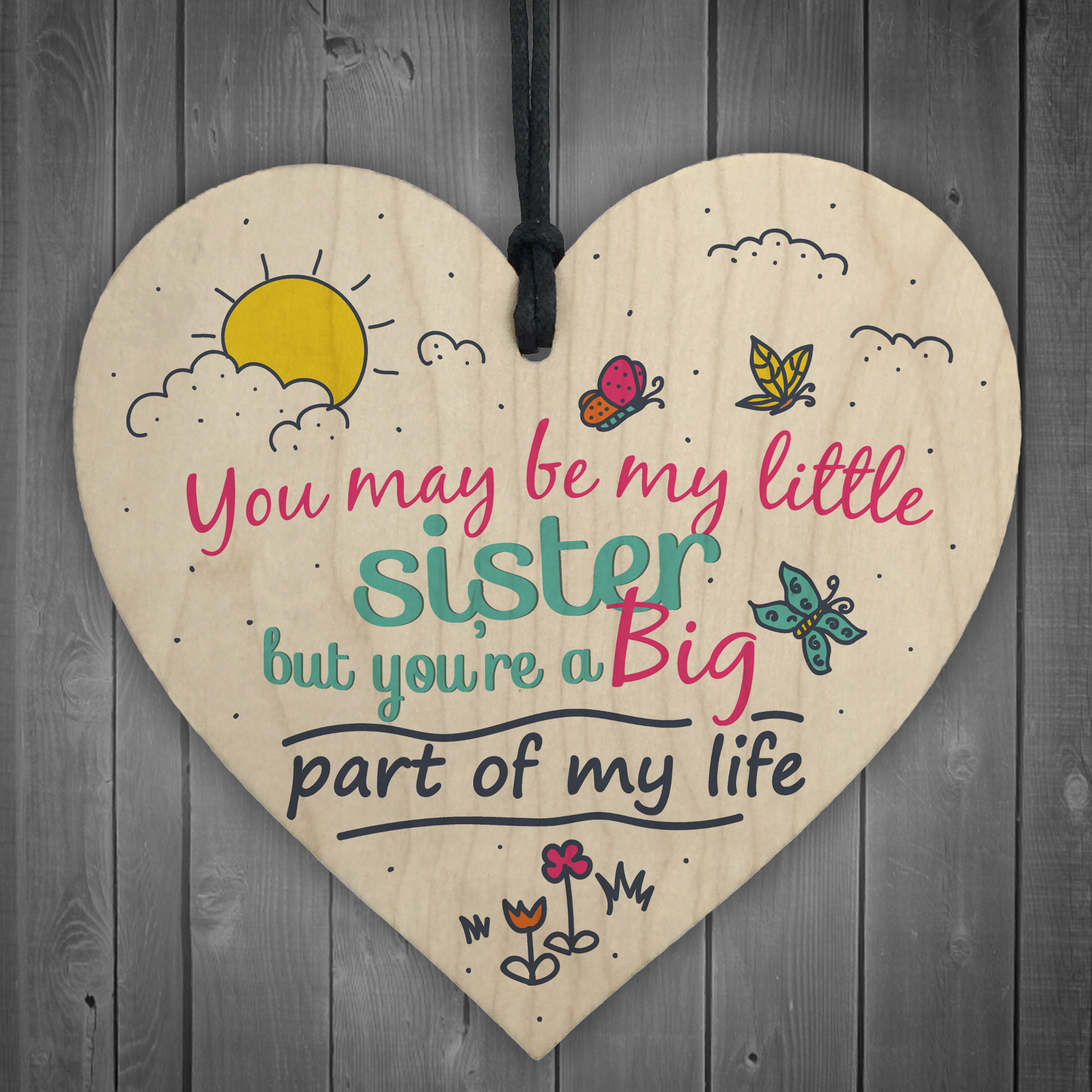 My Little Sister Is The Best Material Little Sister Big Part Of My Life Heart Plaque Sister Love Best Friend