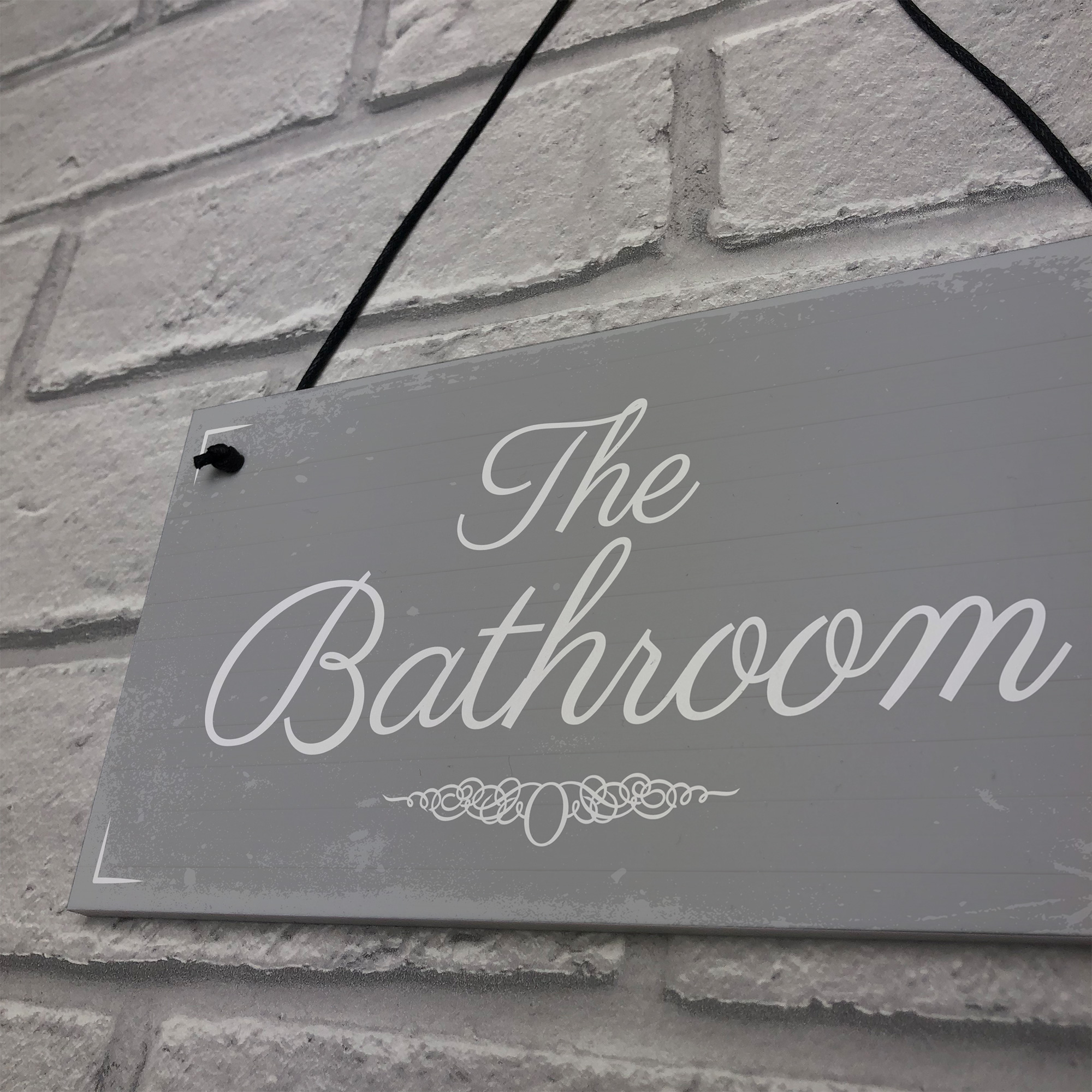 'THE BATHROOM' Shabby Chic Door Sign Plaque Sign for Toilet or Bathroom