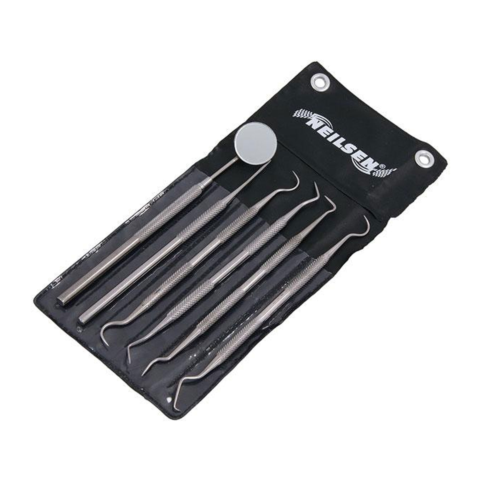 6PC Stainless Steel Dental Dentist Tooth Pick Tools With Mirror