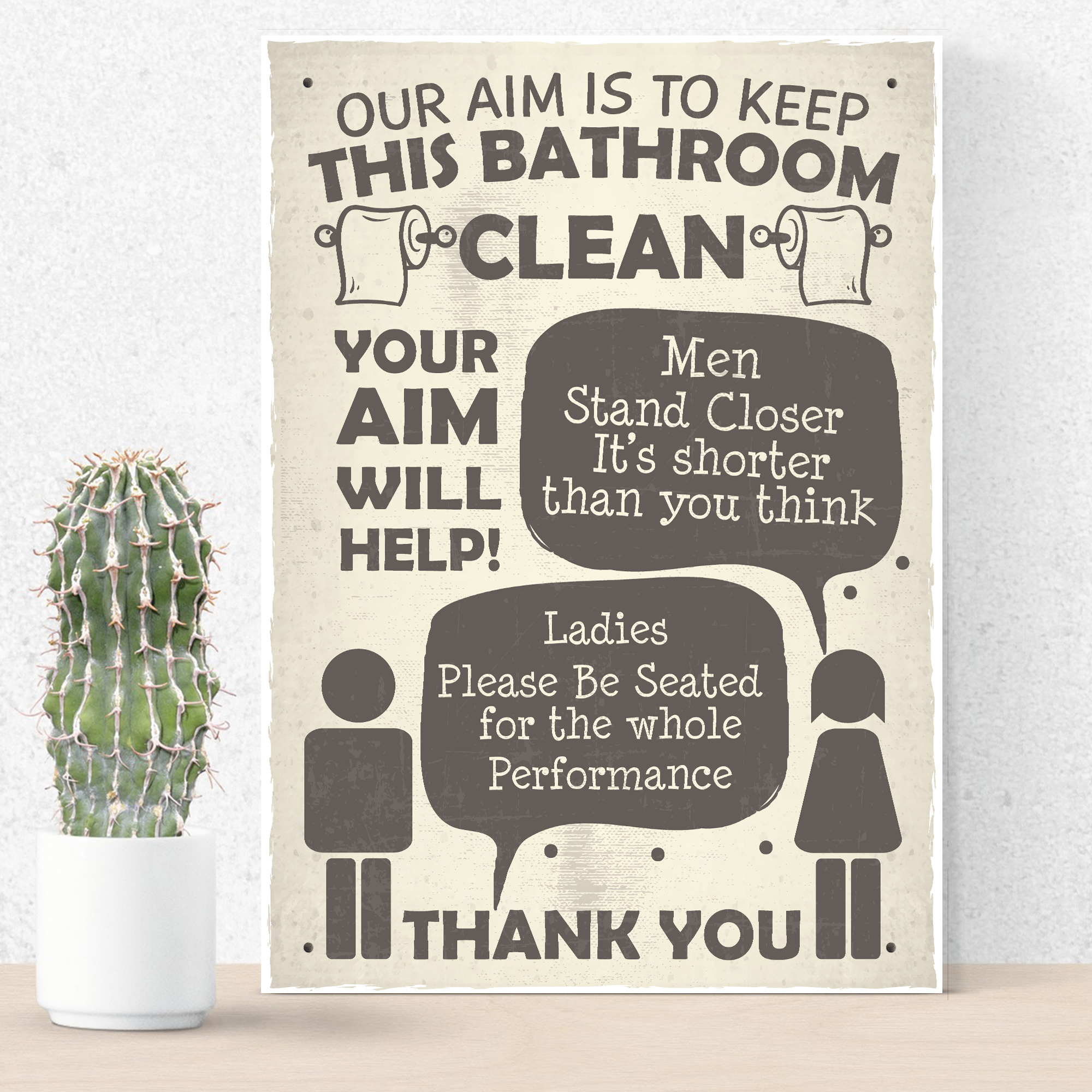 Funny Bathroom Signs Toilet Door Wall Plaques Men Ladies ...
