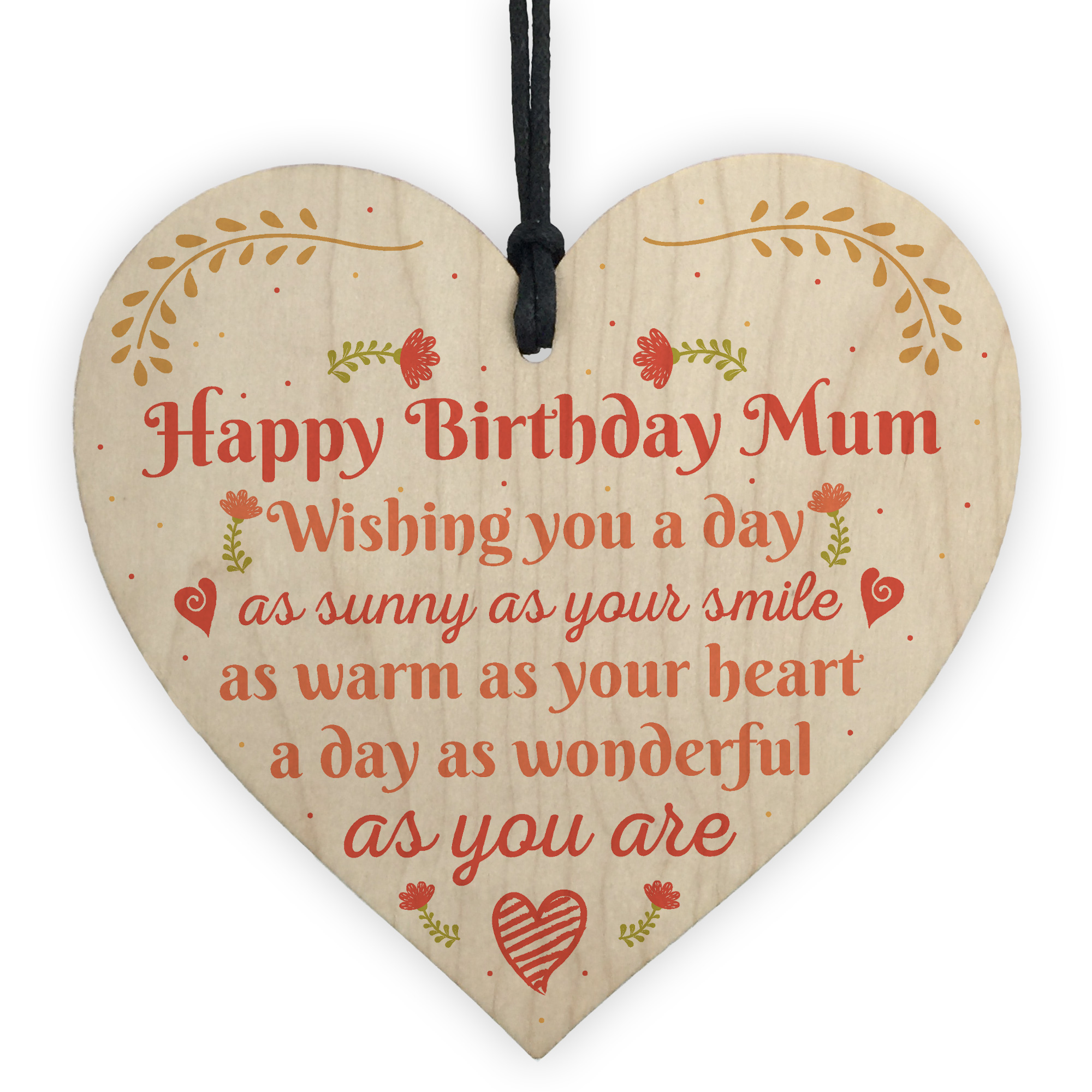 Handmade Wooden Hanging Heart Plaque Gift Novelty Funny Old Birthday Keepsake