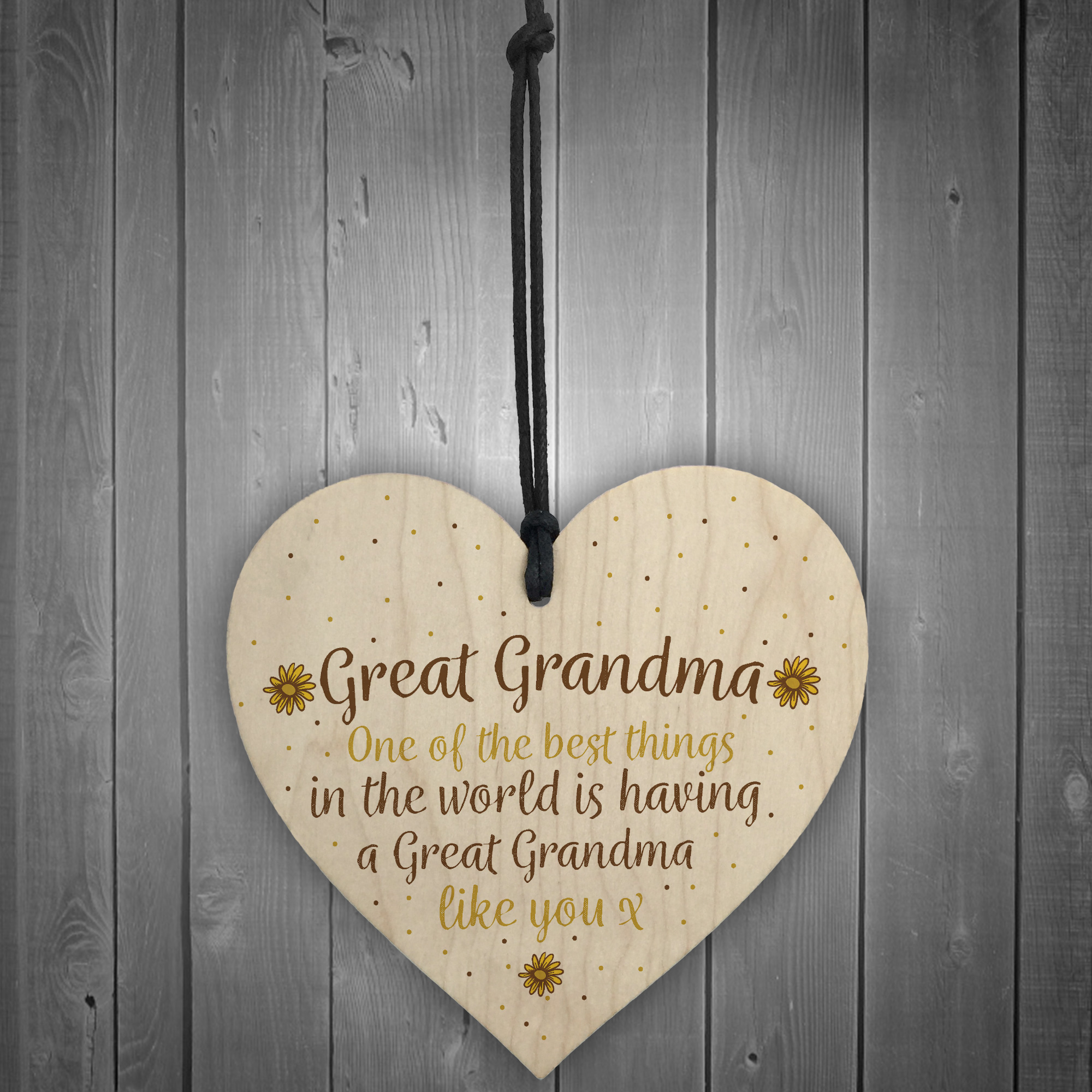 Great Grandma Gift Wooden Heart Granparent Birthday Gift For Her Gifts