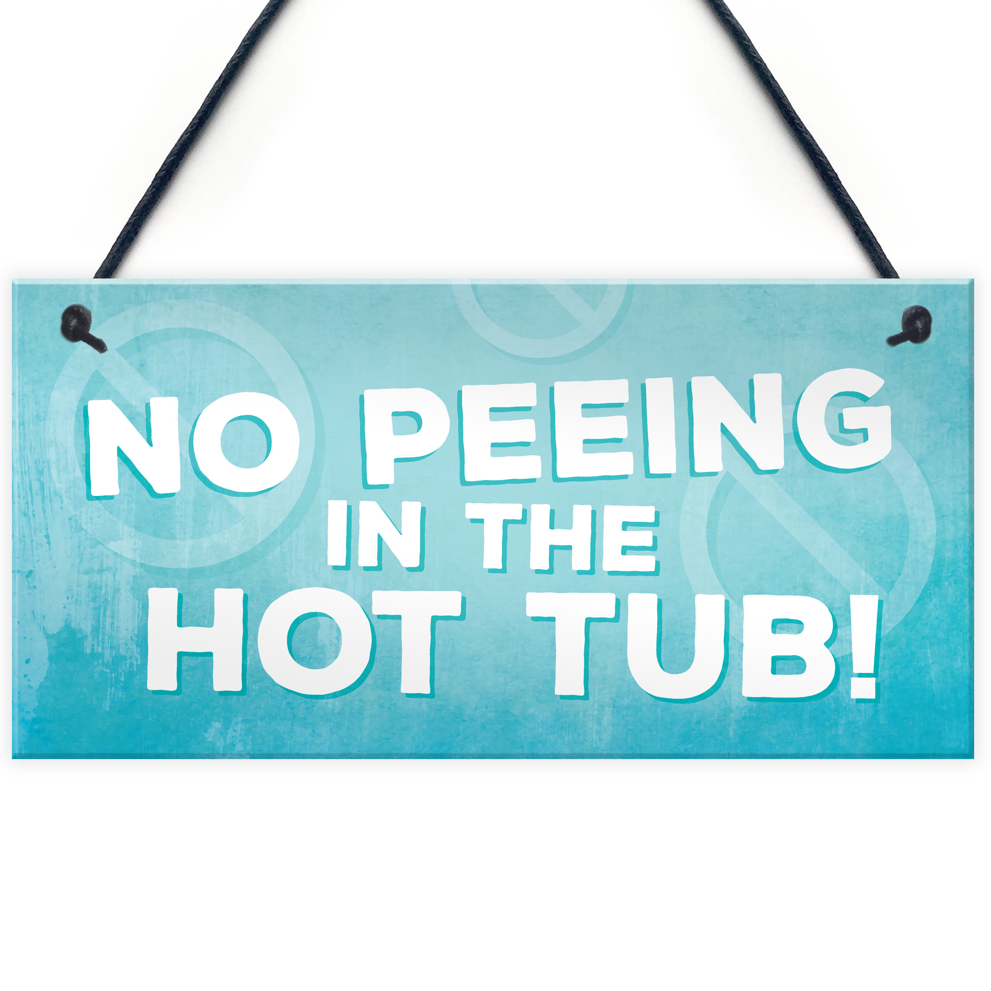 Red Ocean No Peeing In The Hot Tub Novelty Wooden Hanging Plaque Gift Sign 