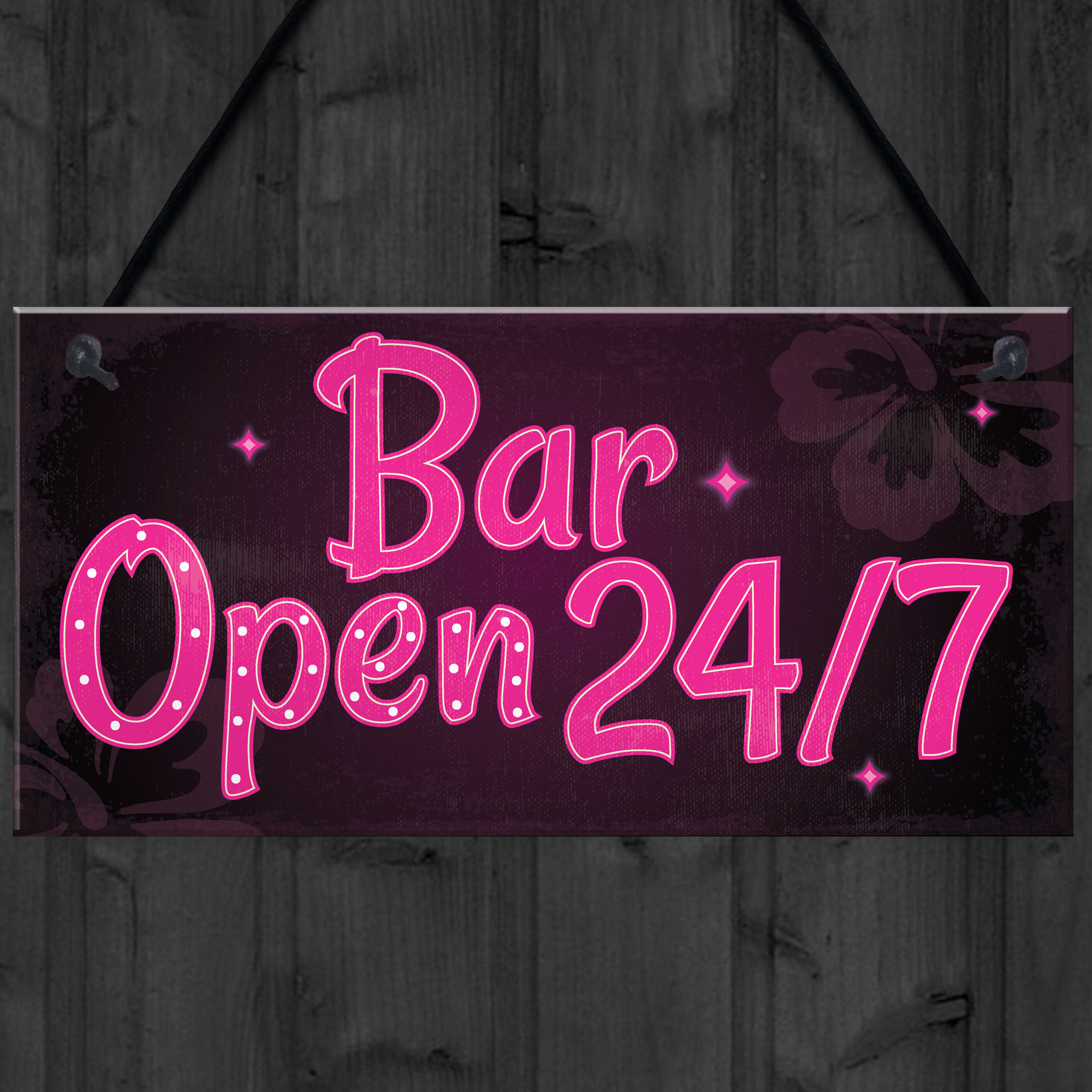 Bar Sign Pub Club Home Bar Open Display Hanging Plaque Kitchen