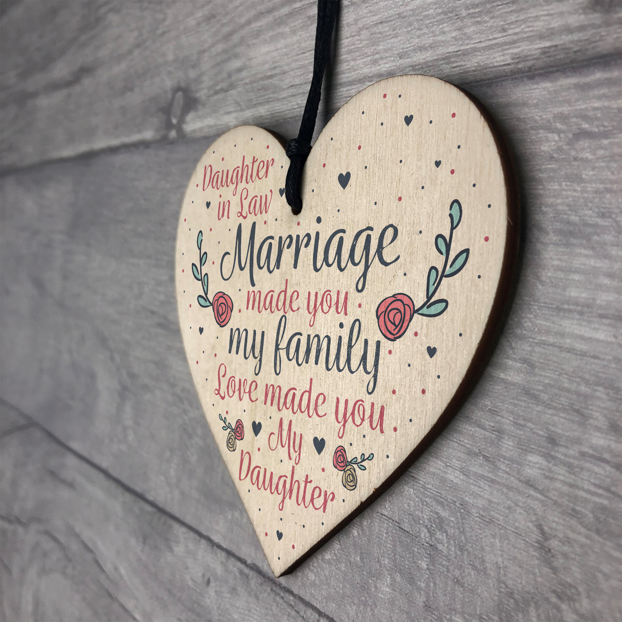 Wood Plaque Mother Daughter In Law Gift Wedding Gift ...