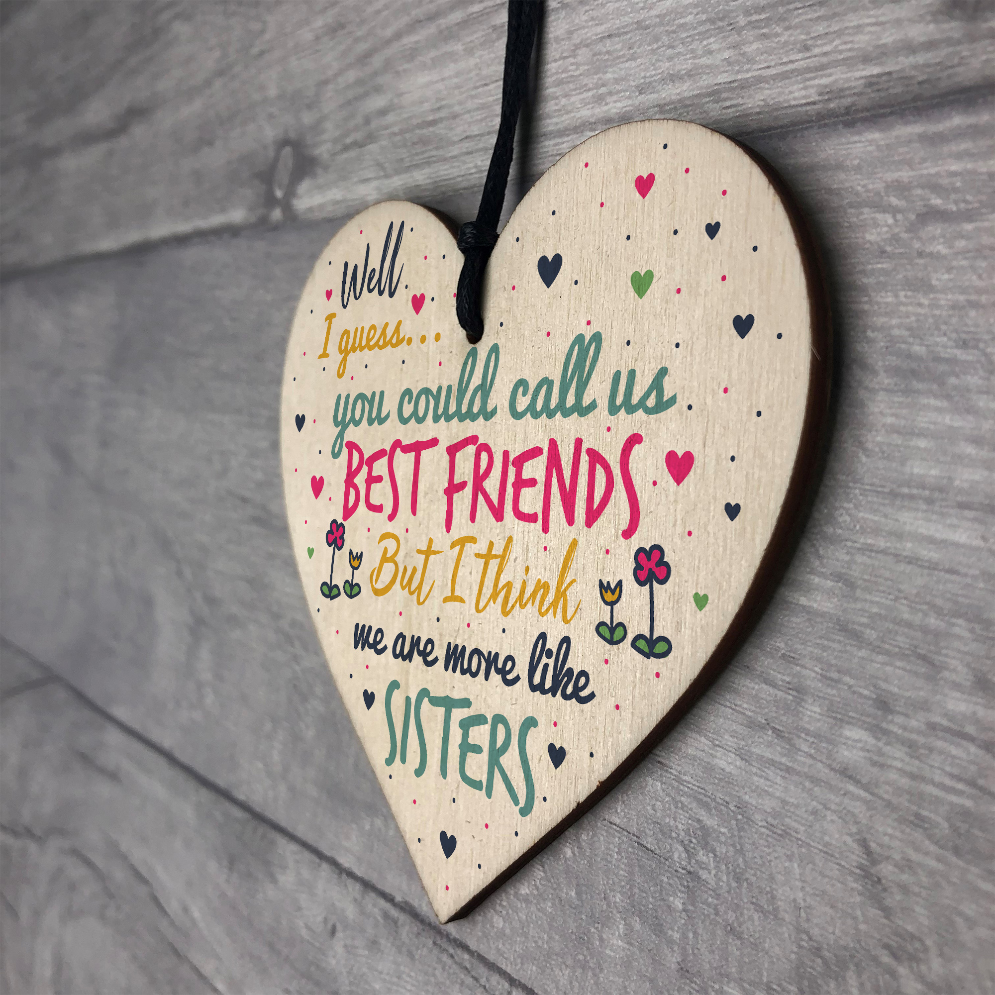 Like Sisters Best FRIEND Gifts Heart Christmas Friendship Gift Birthday ...