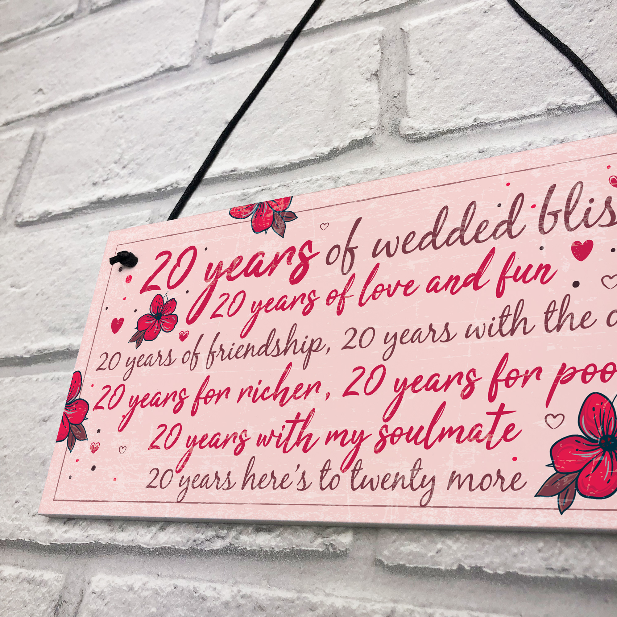 20th Wedding Anniversary Gifts For My Husband
 20th Wedding Anniversary Card Gift For Husband Wife Twenty