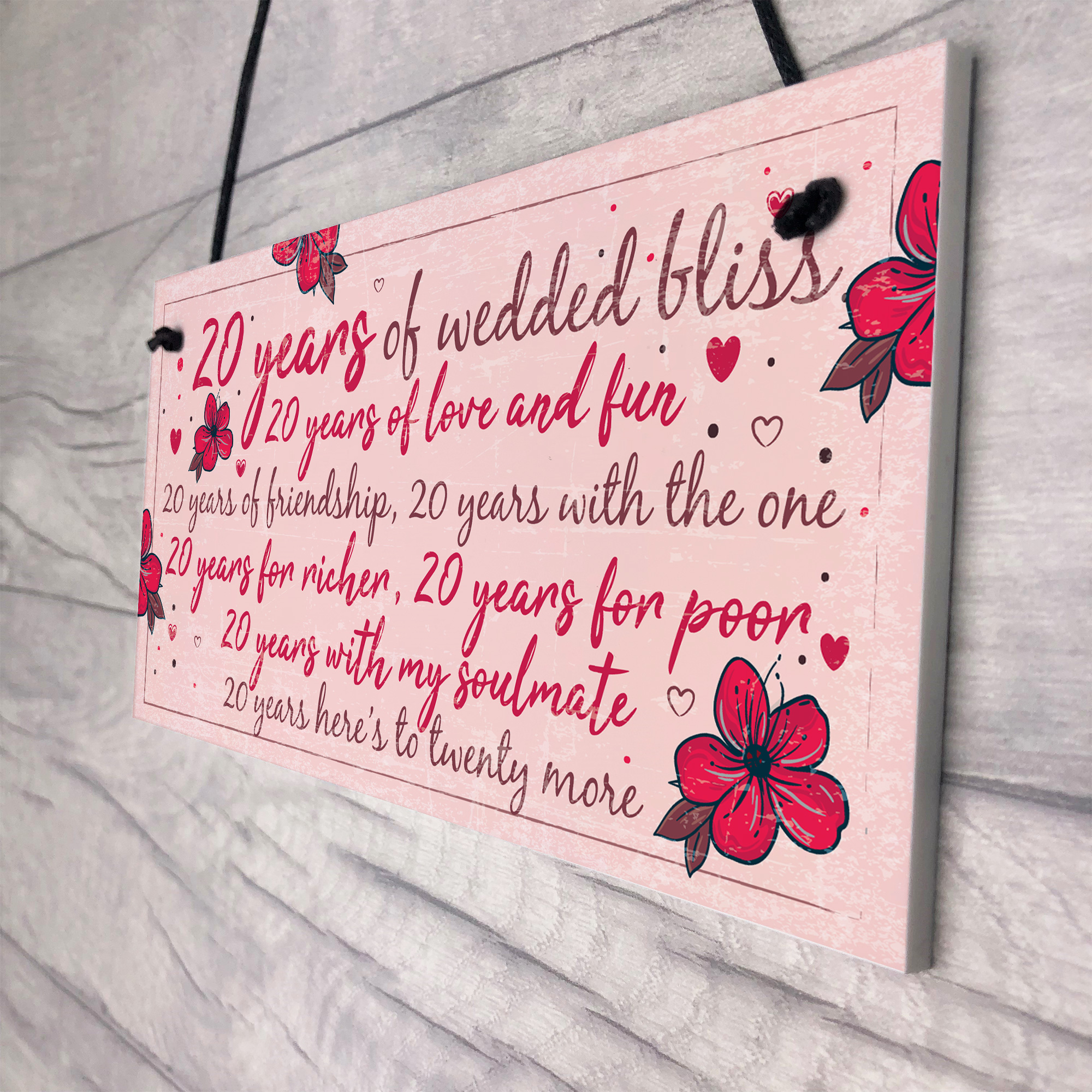 20th Wedding Anniversary Gifts For My Husband
 20th Wedding Anniversary Card Gift For Husband Wife Twenty