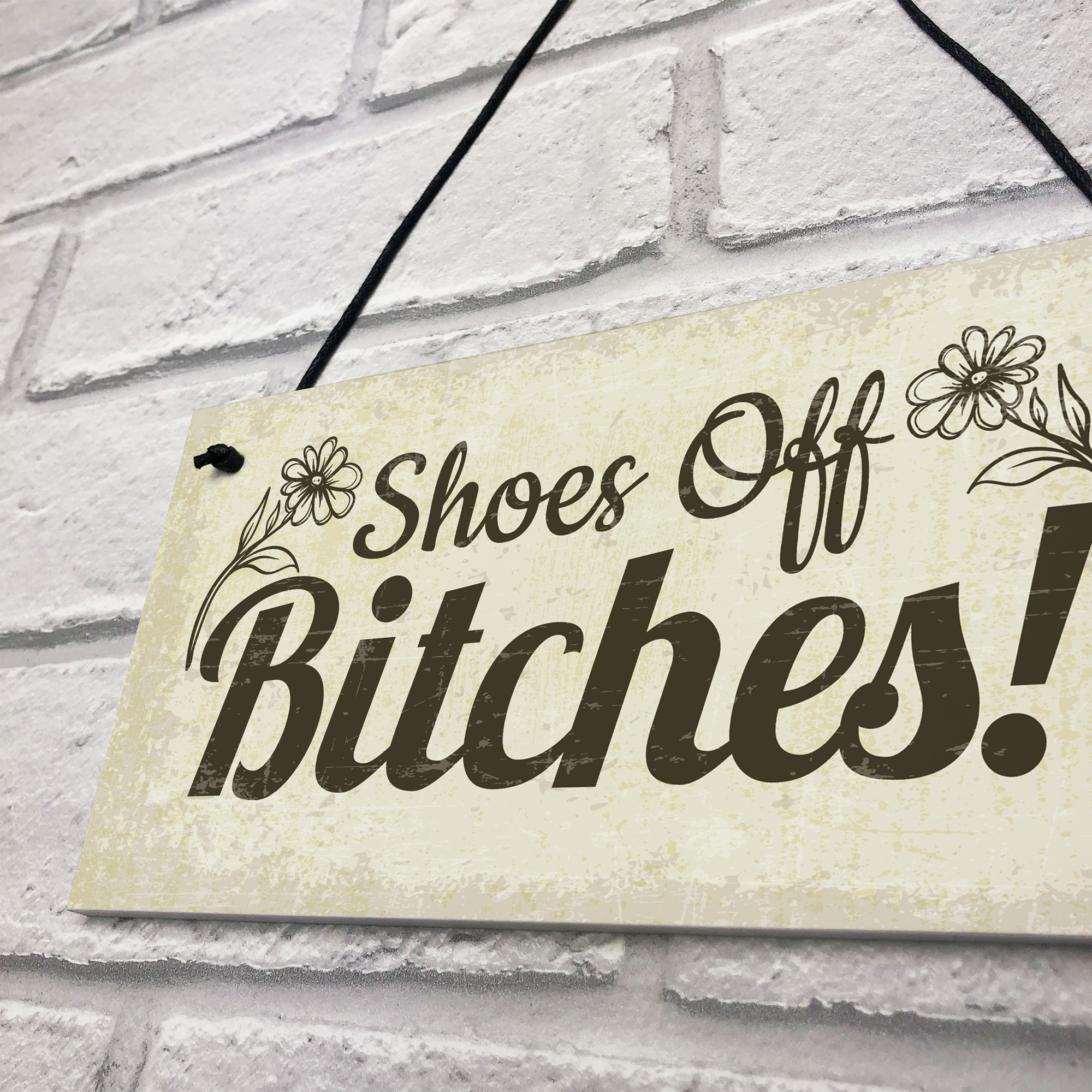 Funny Take Your Shoes Off Sign Welcome Hanging Plaque House Porch Decor ...