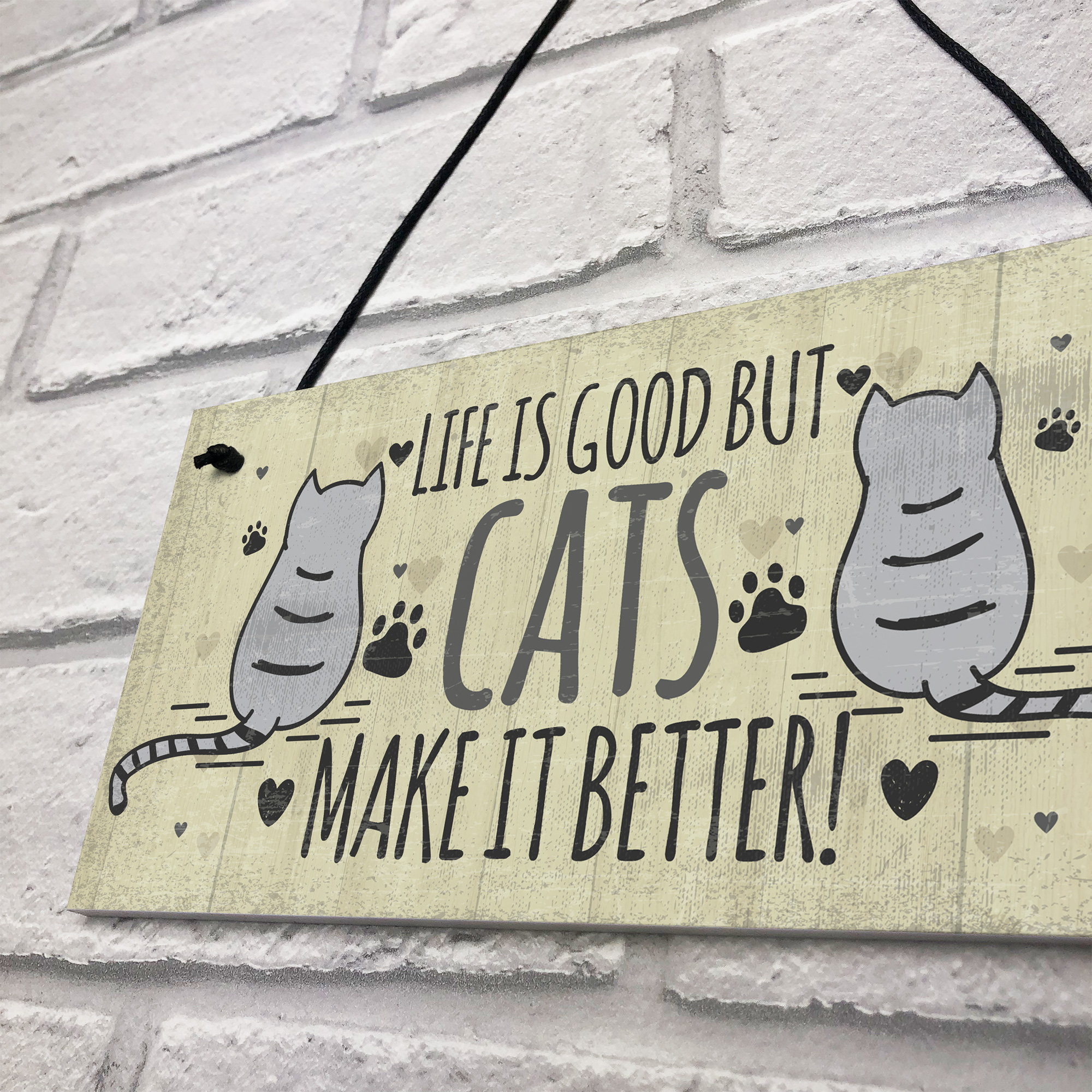 Funny Cat Signs For Home Cat House Wall Plaque Sign Xmas Gift For