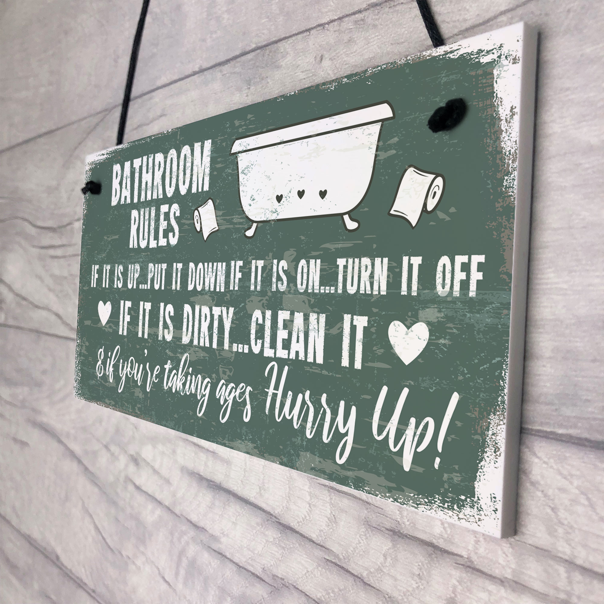 Nautical Bathroom Sign Funny Quirky Toilet Loo Door Wall Shabby Chic ...