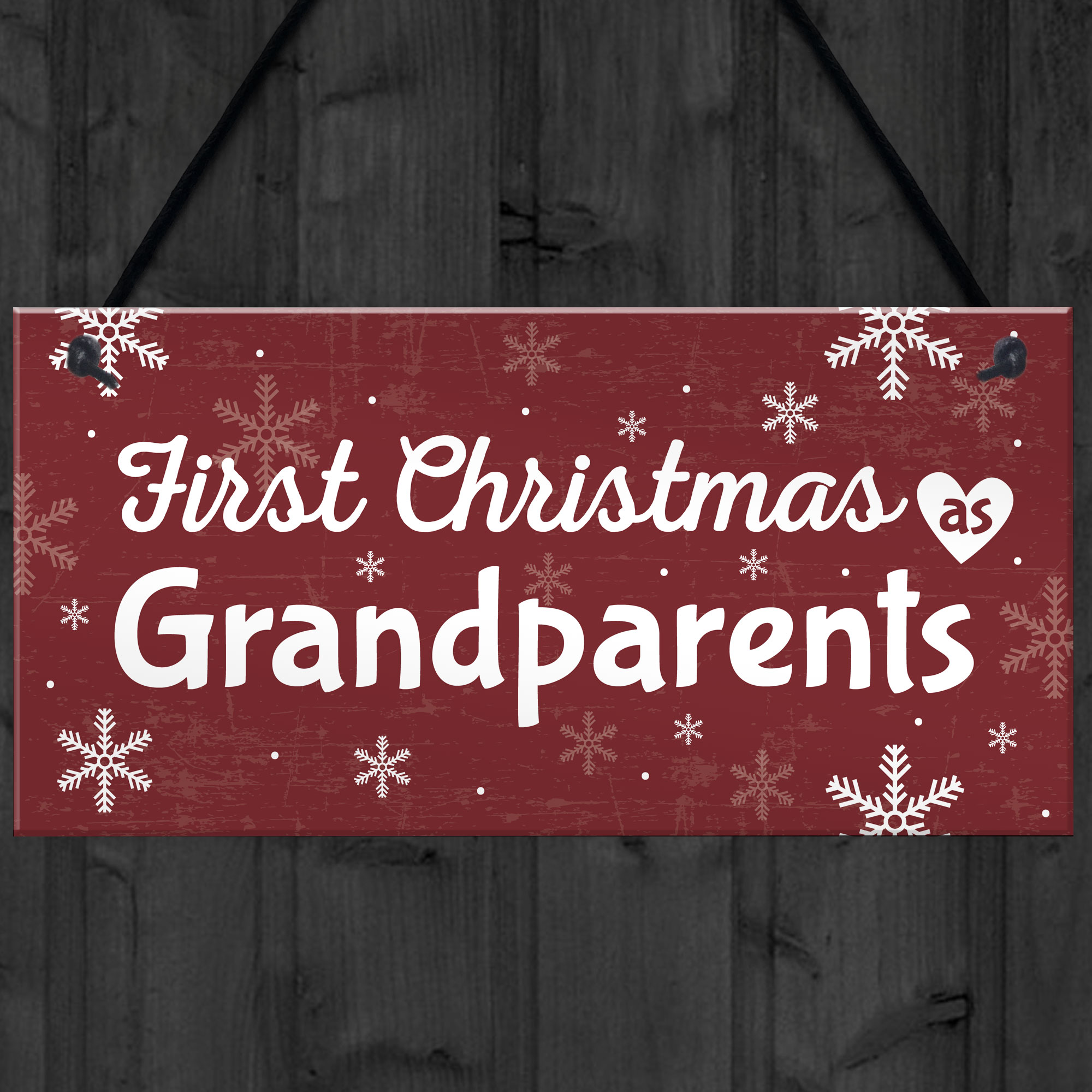 First 1st Christmas As Grandparents Plaque Xmas Gift For NAN Grandad