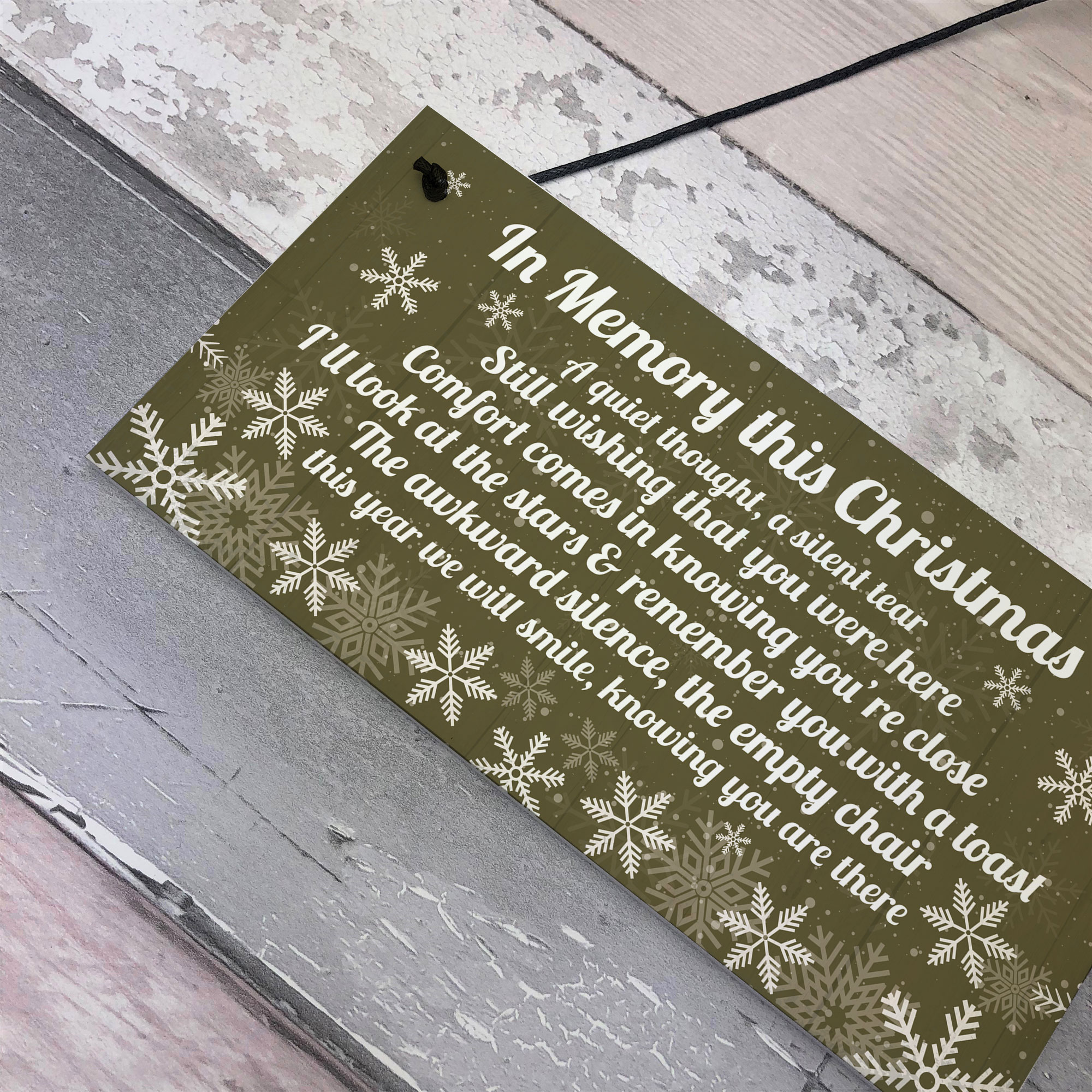 Memorial Christmas Plaque In Memory Of Mum Dad Nan Grandad Tree Decoration Gifts 5056293502955