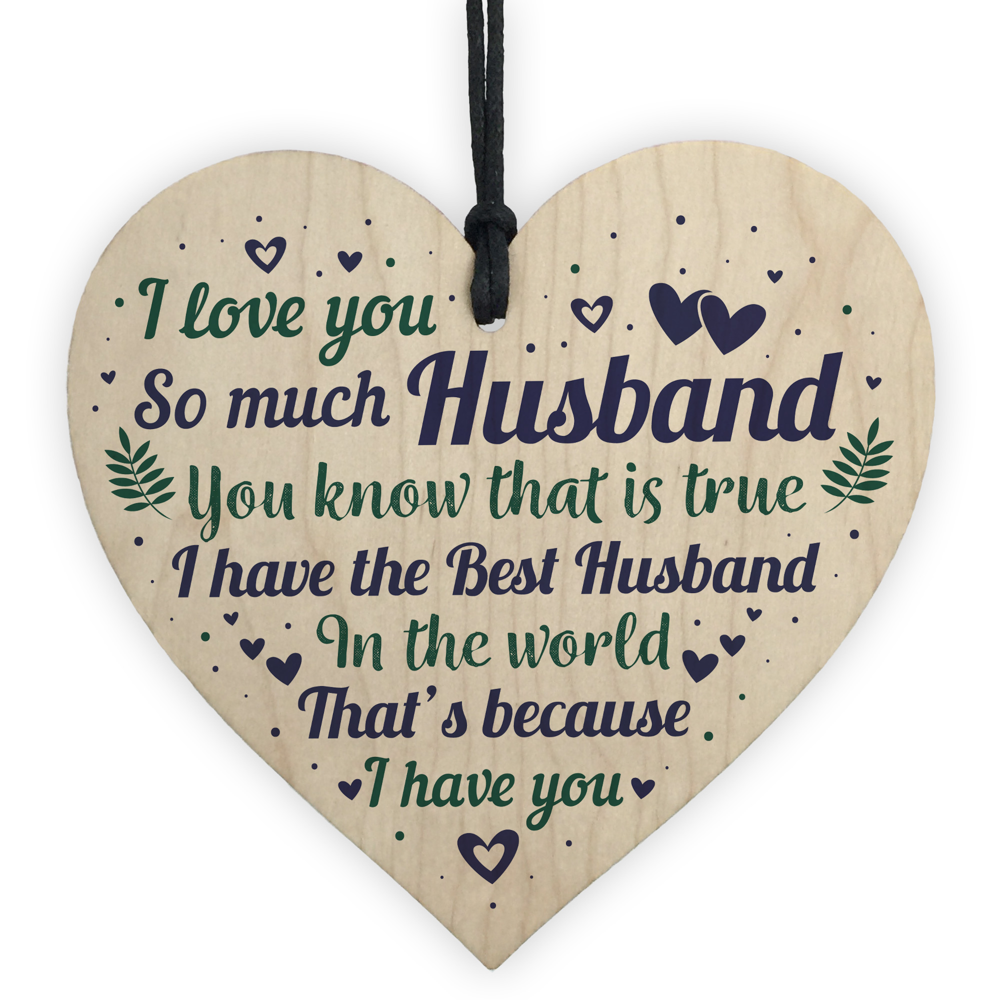 Details About Husband Gifts From Wife Birthday Anniversary Gift Wooden Heart Plaque