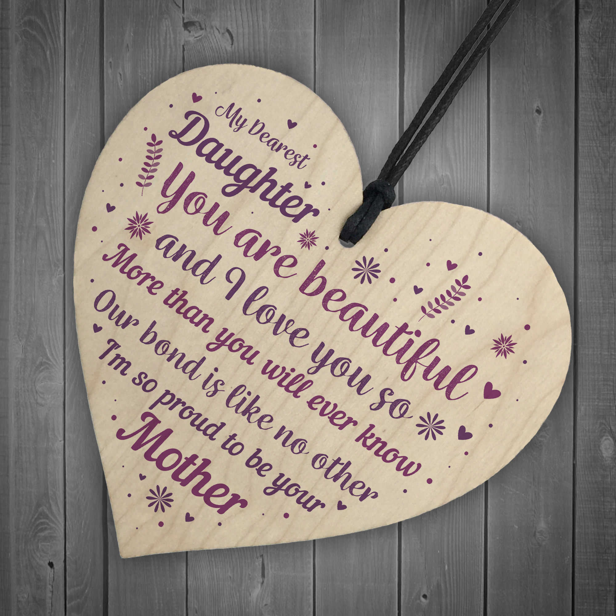 Mother And Daughter Gifts Wood Heart Plaque Christmas Mother And Daughter Gifts Wood Heart Plaque Christmas
