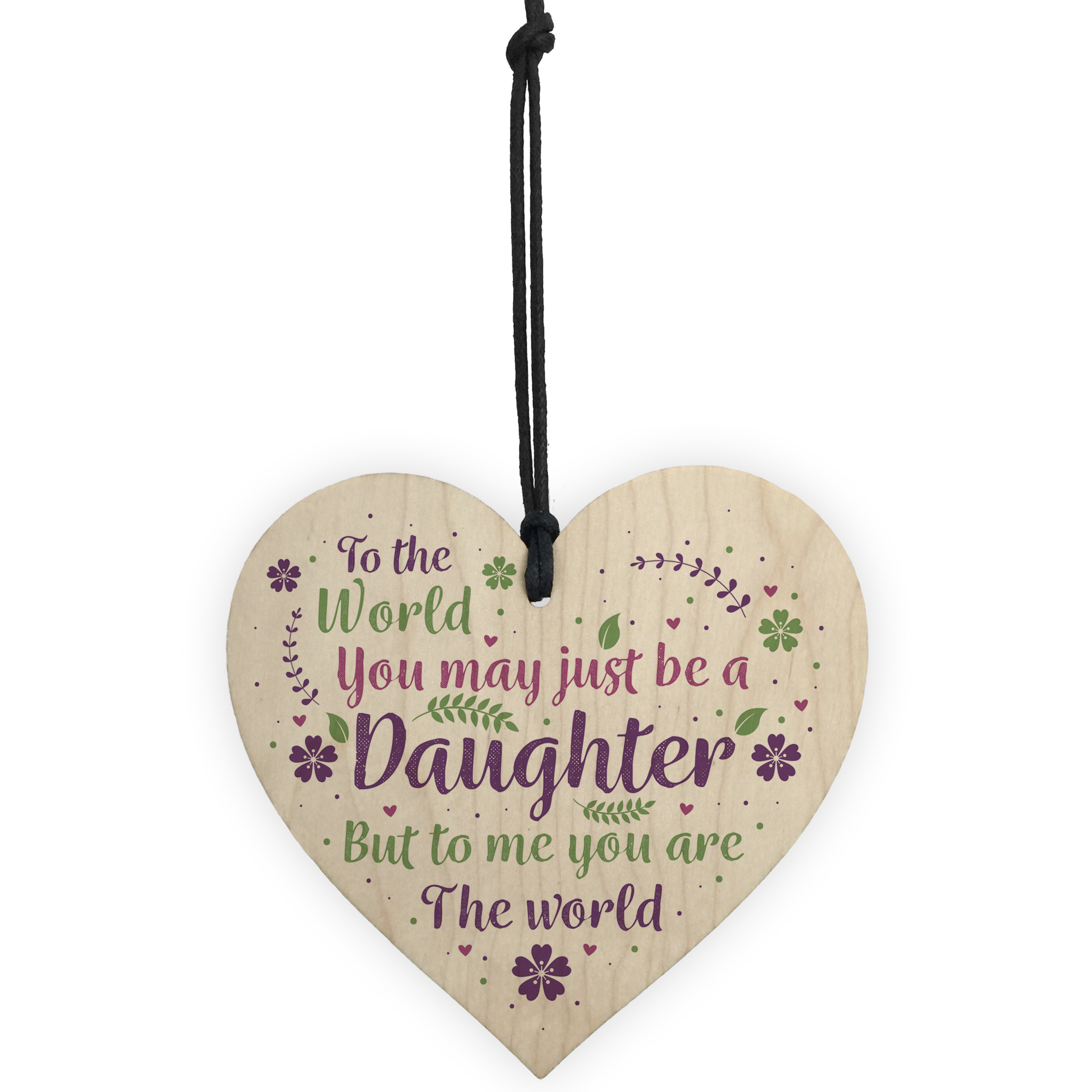 Christmas Gifts For Daughter Wood Heart Plaque Daughter Birthday