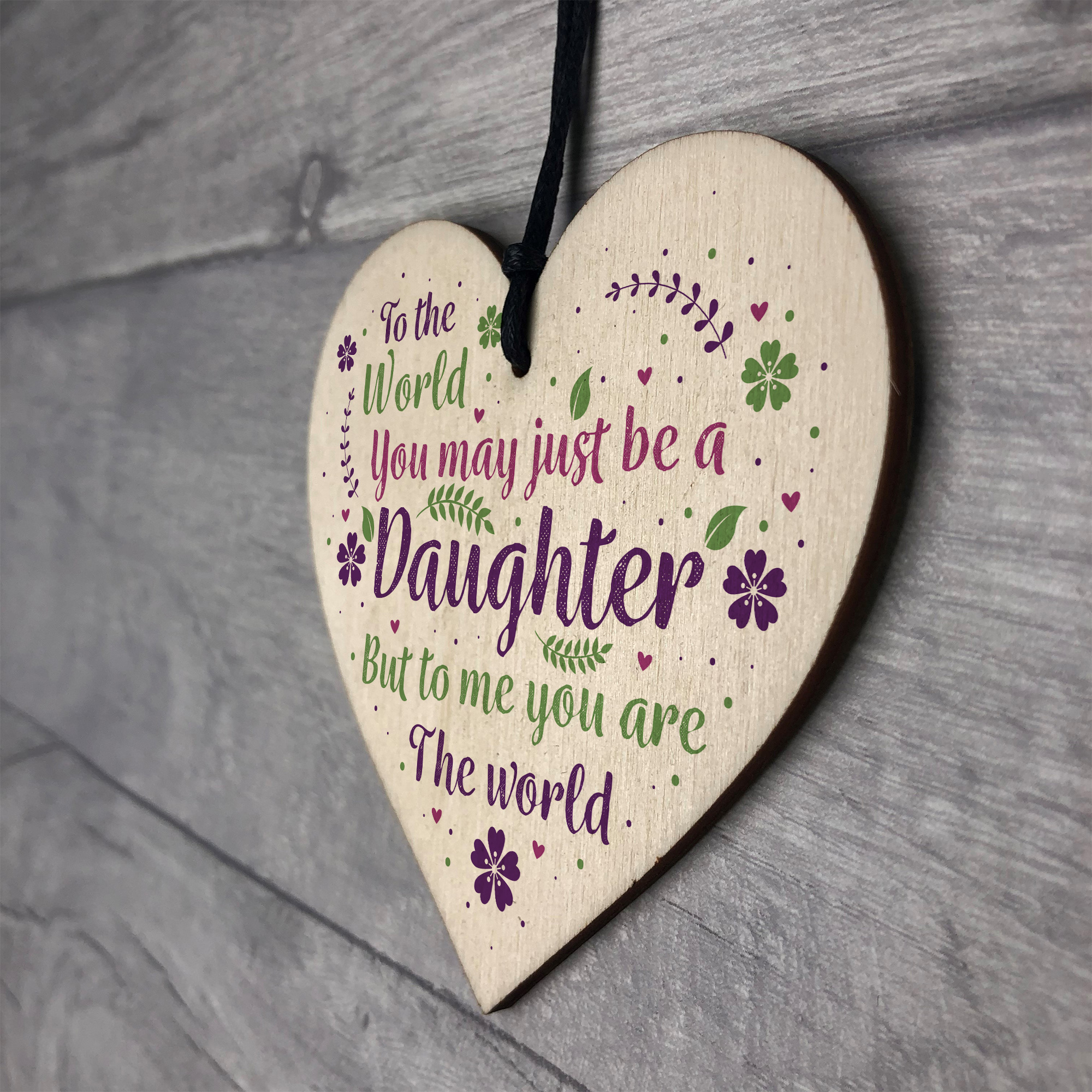 Christmas Gifts For Daughter Wood Heart Plaque Daughter Birthday