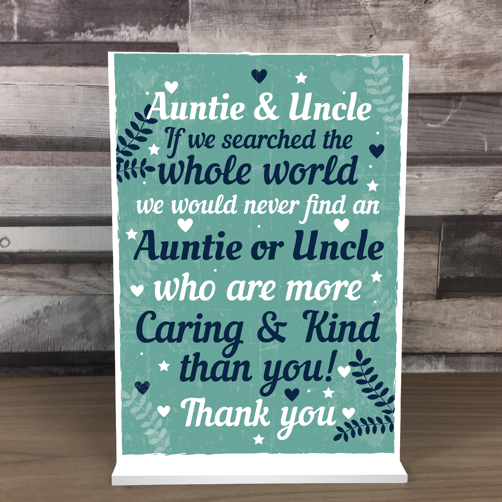 Auntie And Uncle Ornament Christmas Xmas Card Gift From Niece Nephew