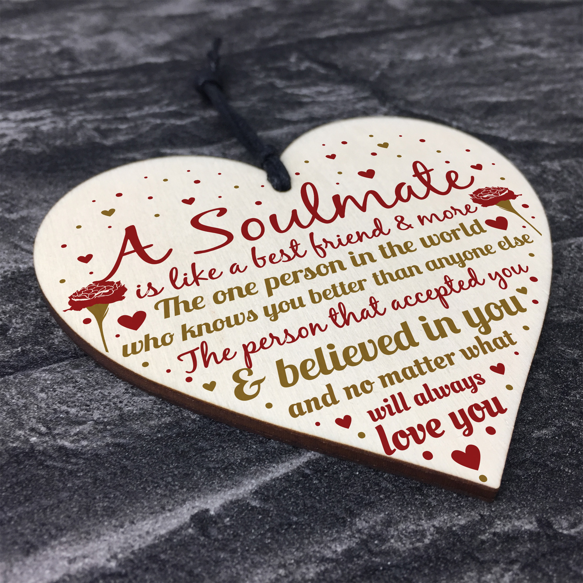 Soulmate Birthday Christmas Card Heart Anniversary Gift For Girlfriend
