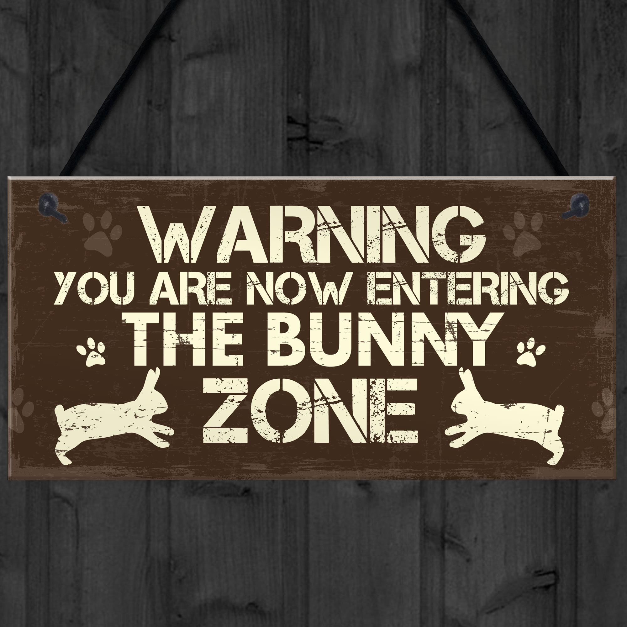 Bunny Zone Rabbit Lover Gift Ideas Door Hutch Funny Pet Sign Rabbit