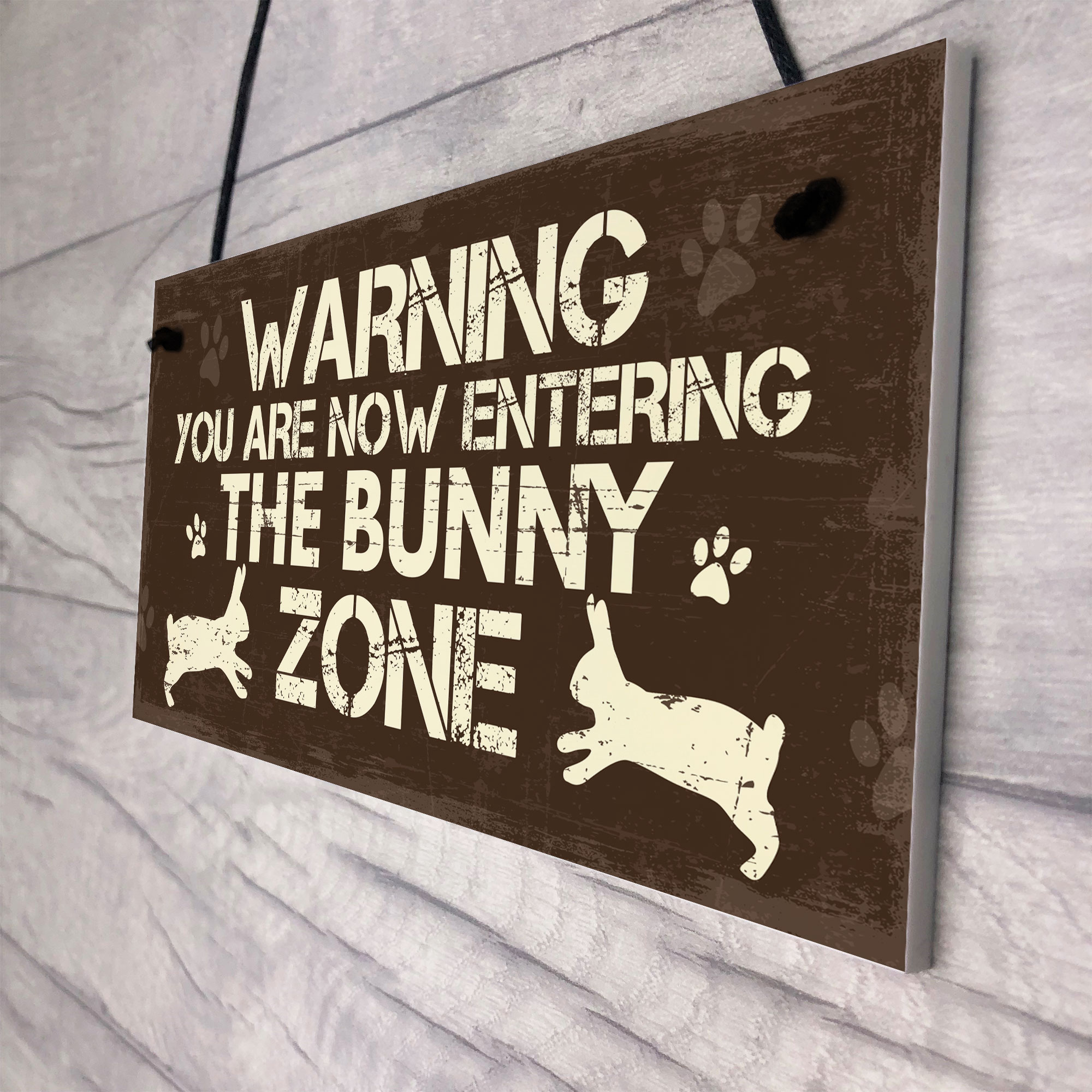 Bunny Zone Rabbit Lover Gift Ideas Door Hutch Funny Pet Sign Rabbit Accessories eBay