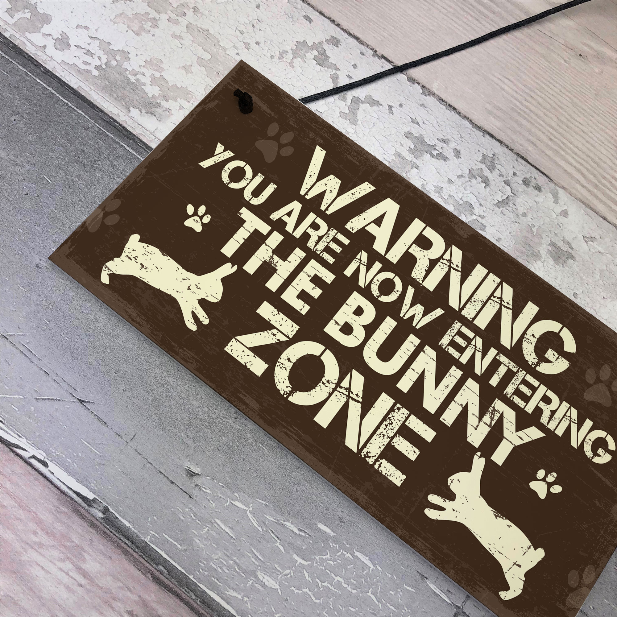 Bunny Zone Rabbit Lover Gift Ideas Door Hutch Funny Pet Sign Rabbit Accessories eBay