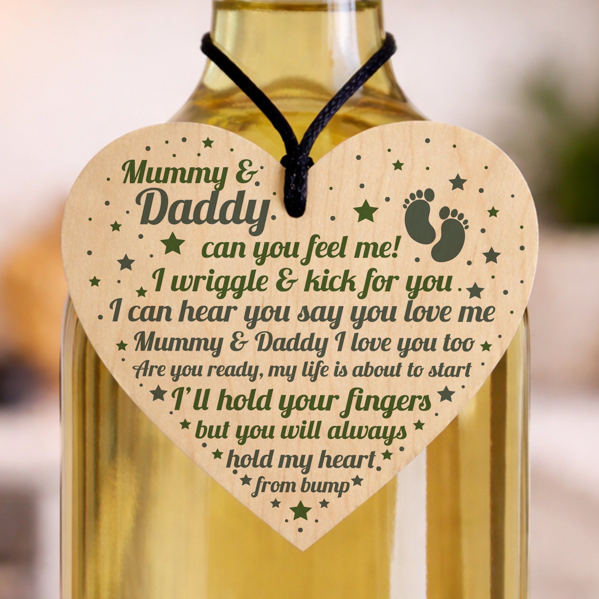 Mum To Be Dad To Be Gift Heart Baby Keepsake Gift From Bump To Mummy ...