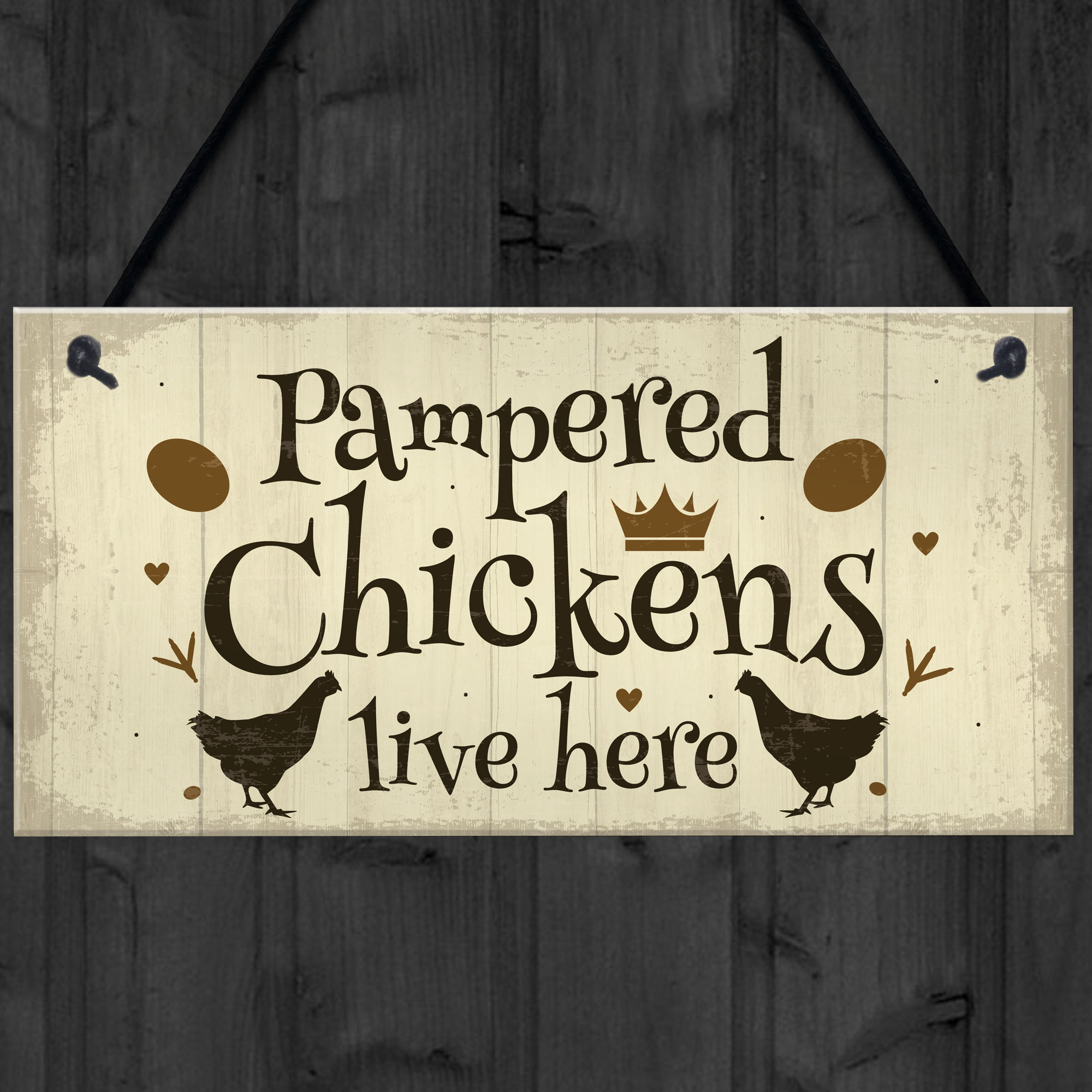 Chicken Coop Sign Outdoor Garden Plaque Hanging Door Wall Sign Chicken