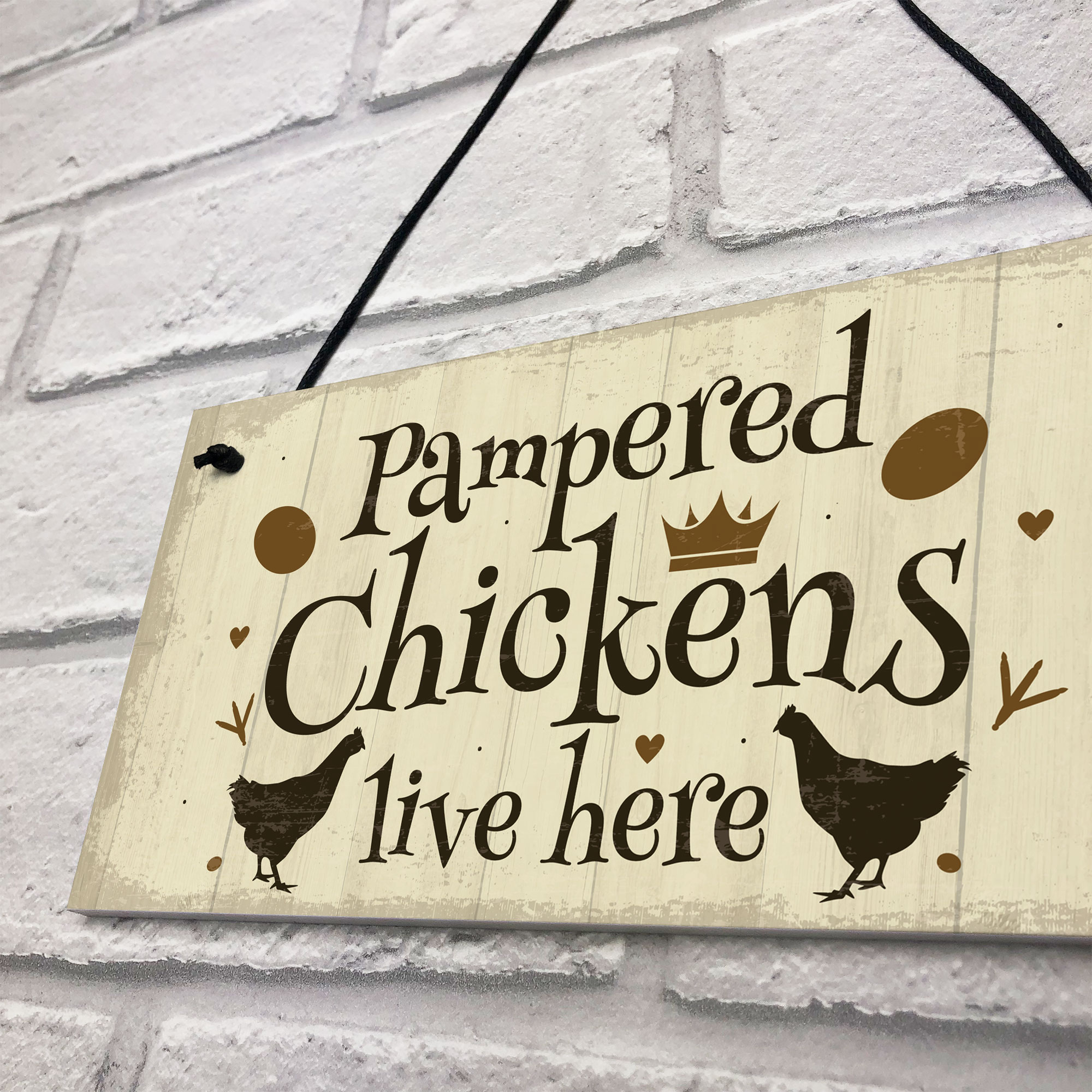 Chicken Coop Sign Outdoor Garden Plaque Hanging Door Wall Sign Chicken