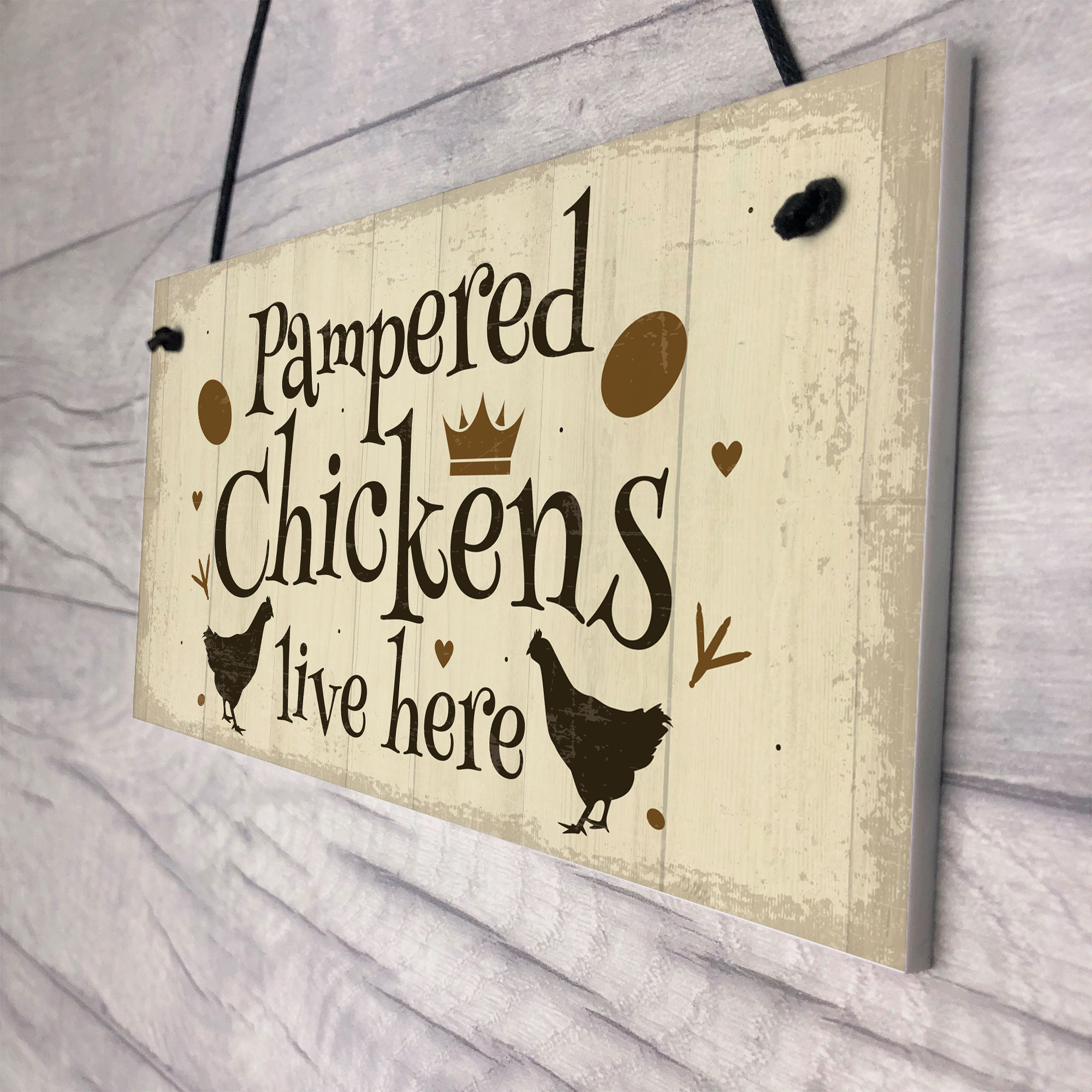 Chicken Coop Sign Outdoor Garden Plaque Hanging Door Wall Sign Chicken