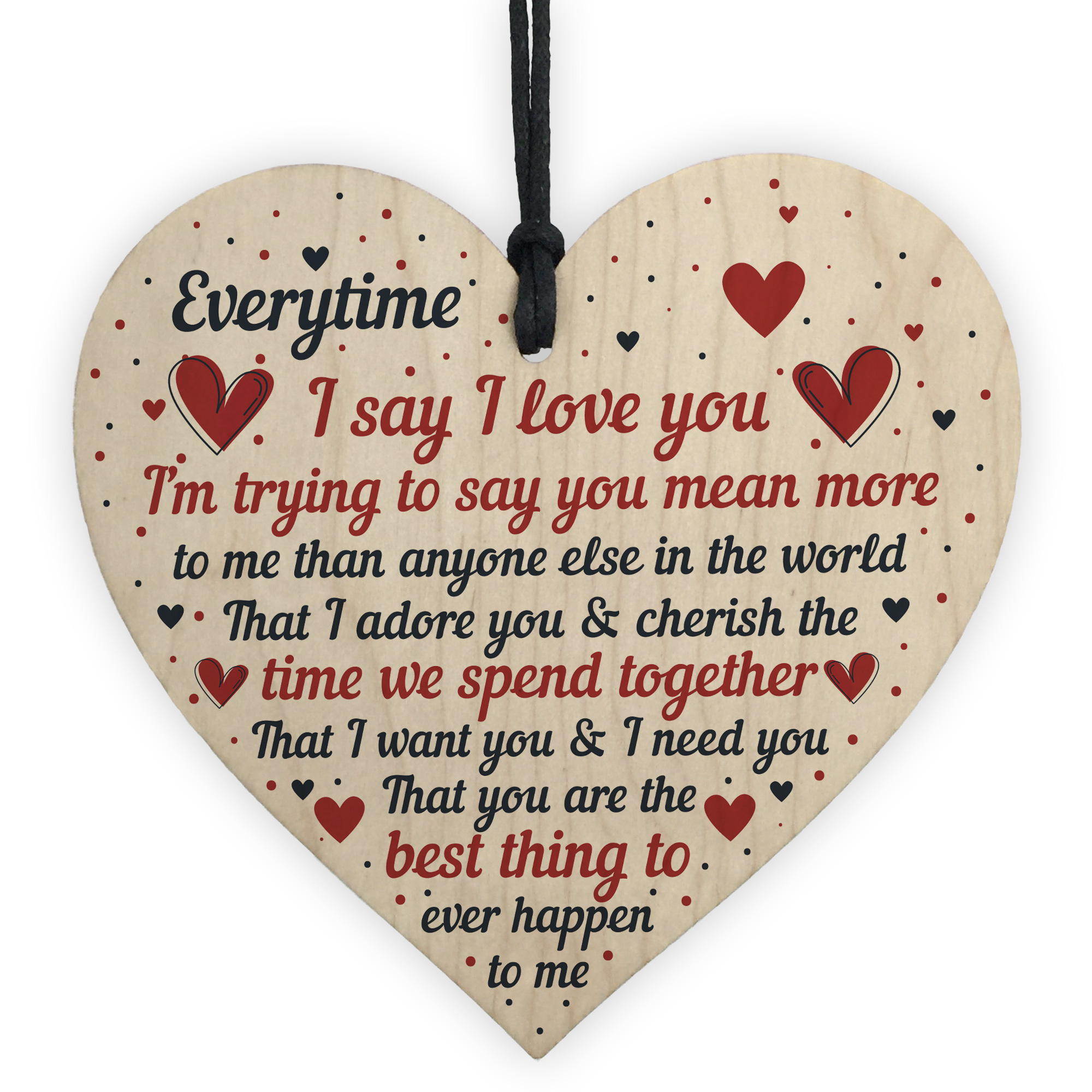 I Love You Plaque Heart Special Anniversary Valentines Day ...