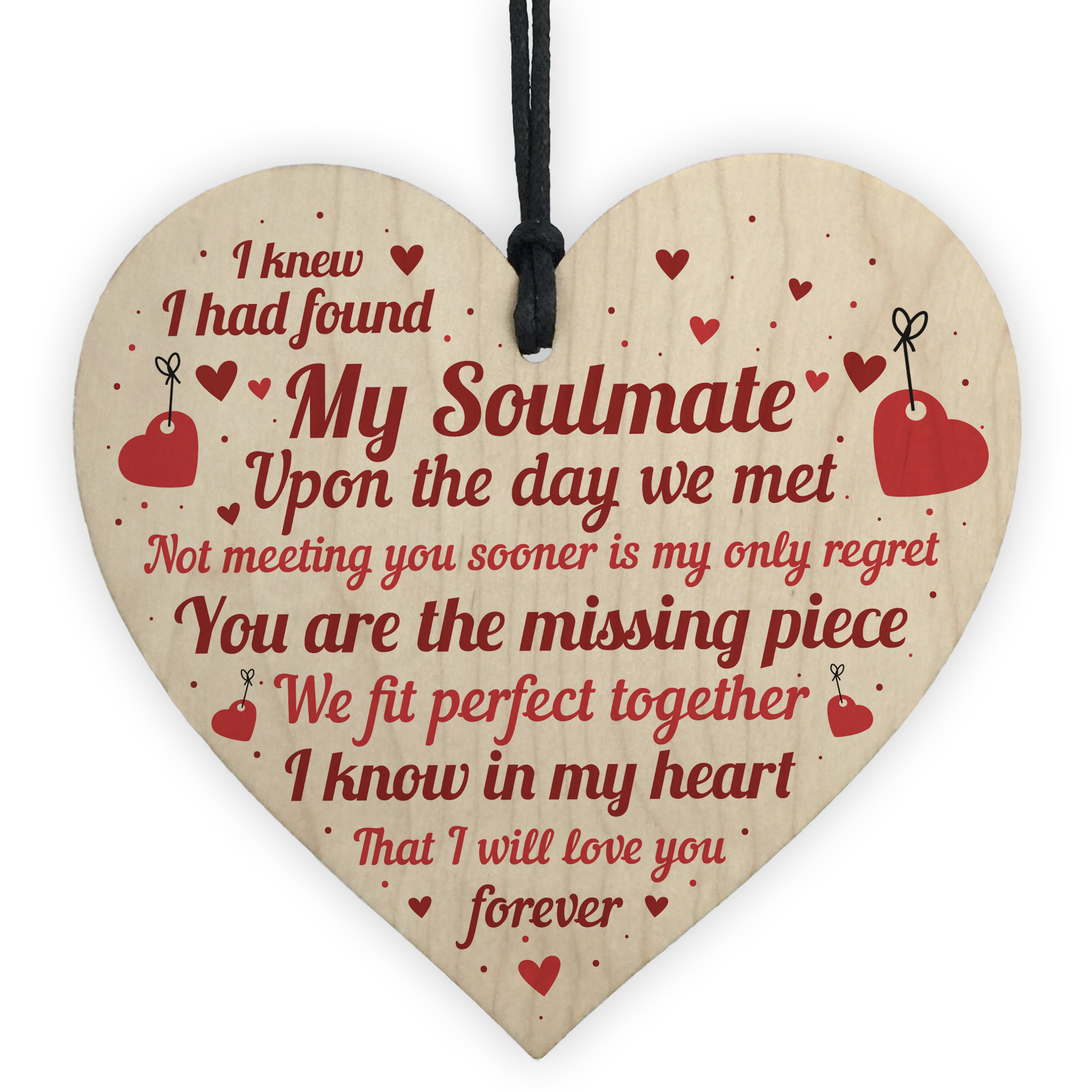 Valentines Anniversary Gift For Him Her Wood Heart Gift For Boyfriend