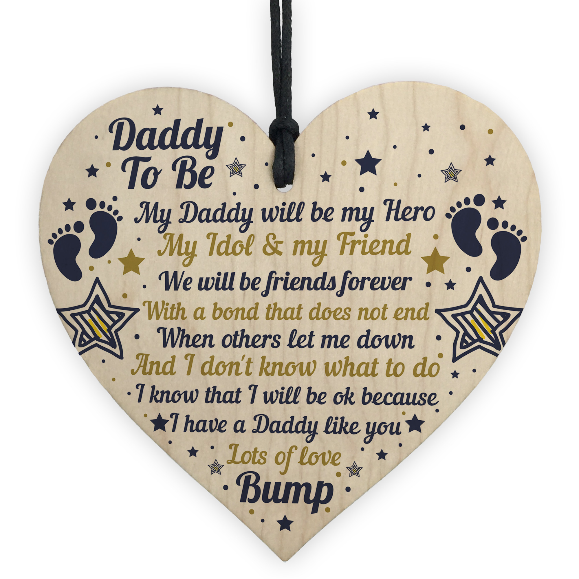 Best Daddy Gifts Heart Daddy To Be Birthday Cards Baby Shower Gifts From Bump 5056293512527 eBay
