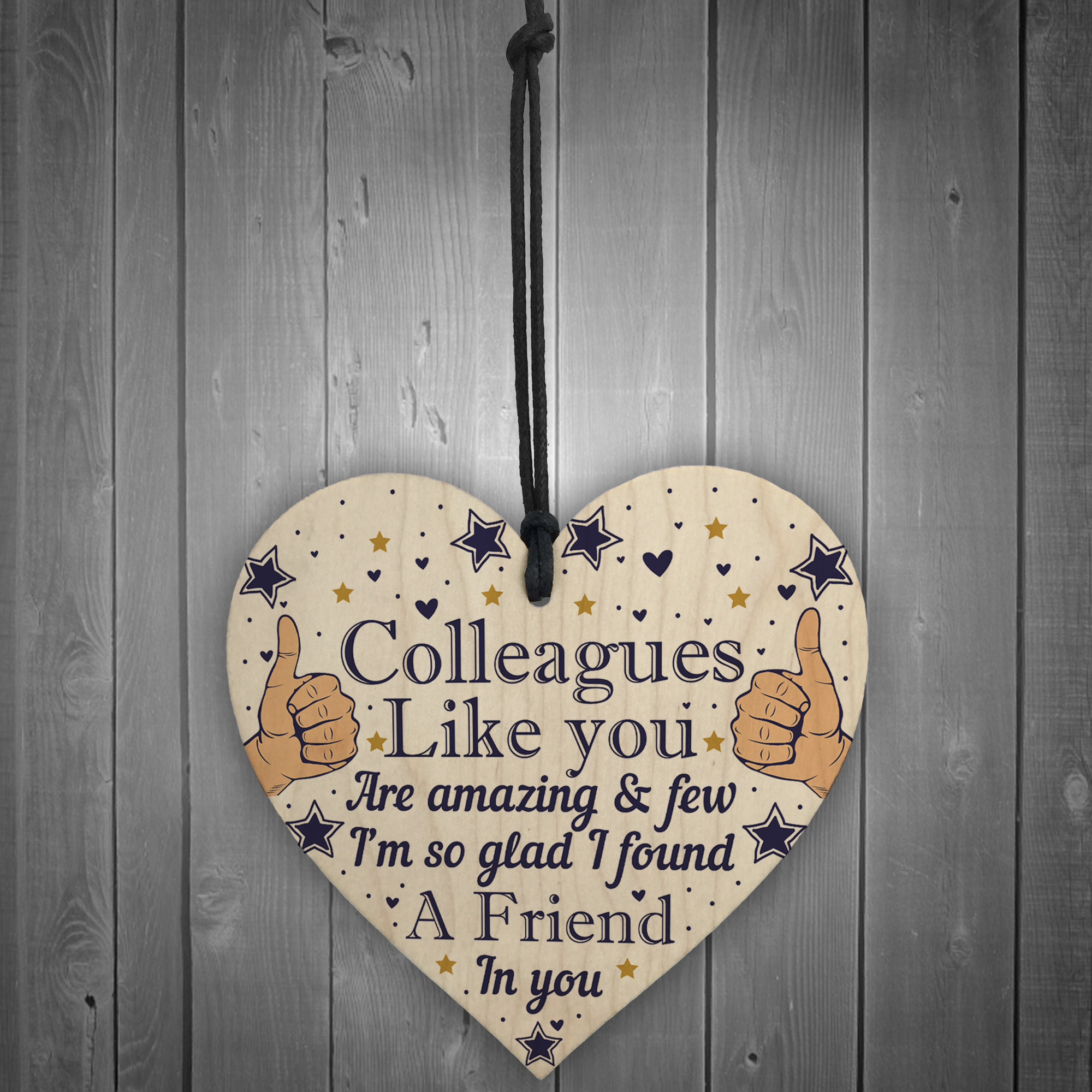 Colleague Thank You Gifts Wooden Heart Friendship Gift Sign Work Leaving Gifts 5056293512565 eBay