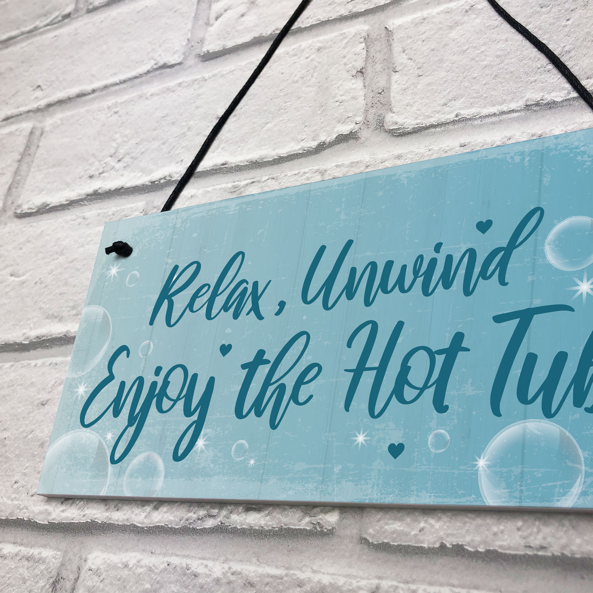 HOT TUB SIGN Hanging Plaque Hot Tub Rules Sign Garden SummerHouse Home Plaque eBay
