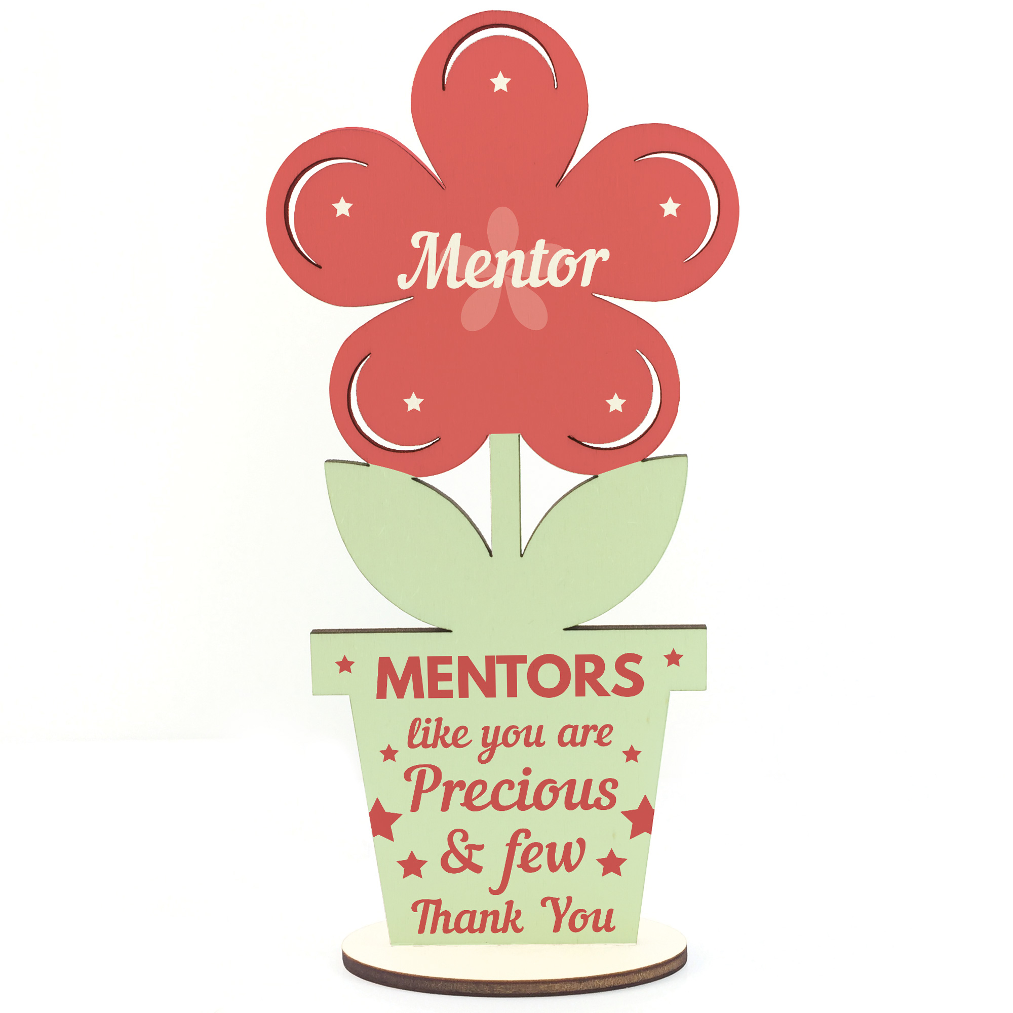 MENTOR Gifts Wooden Flower Thank You Gift For Teacher Mentor Leaving