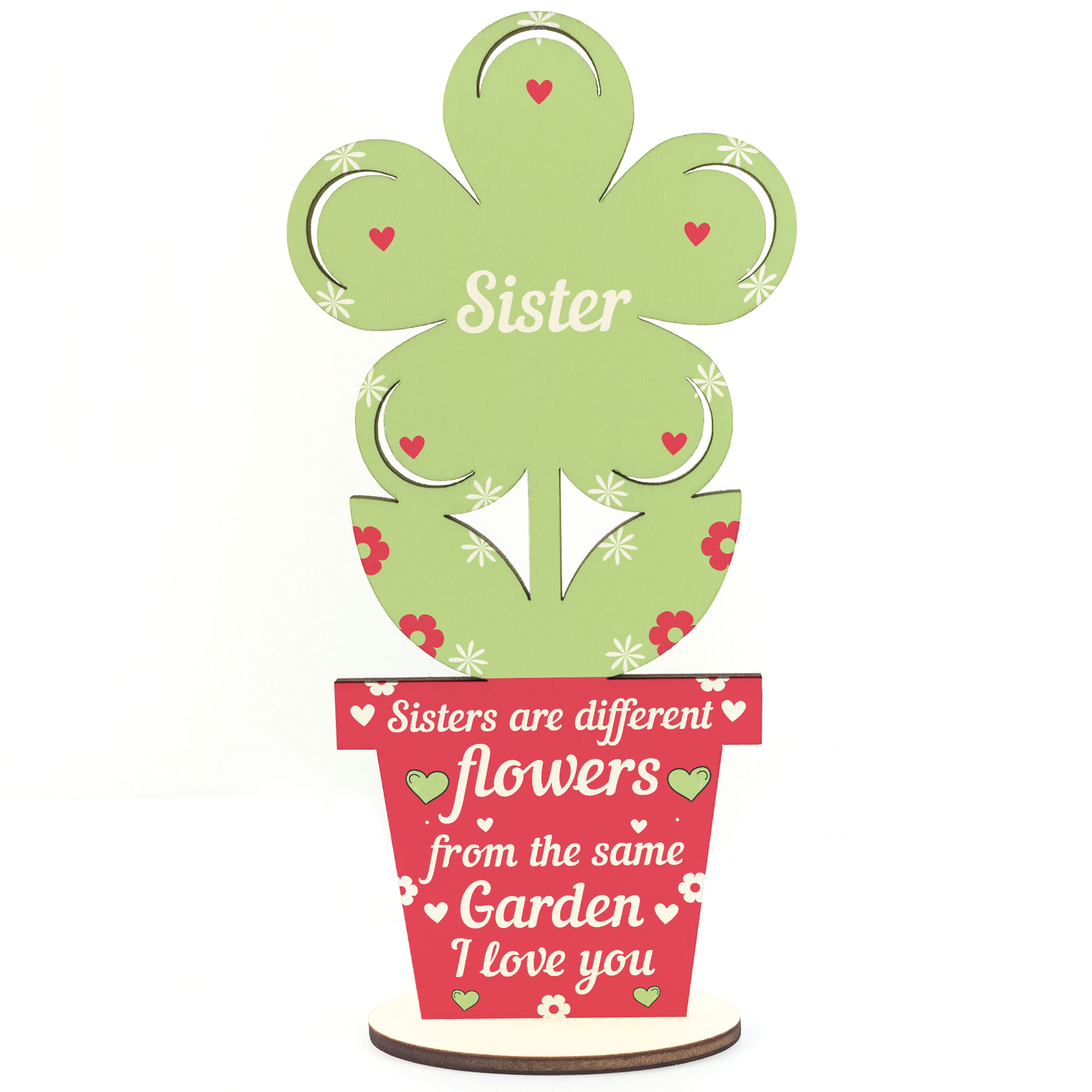 Novelty Sister Gifts Wooden Flower Birthday Gift For Sister Keepsake