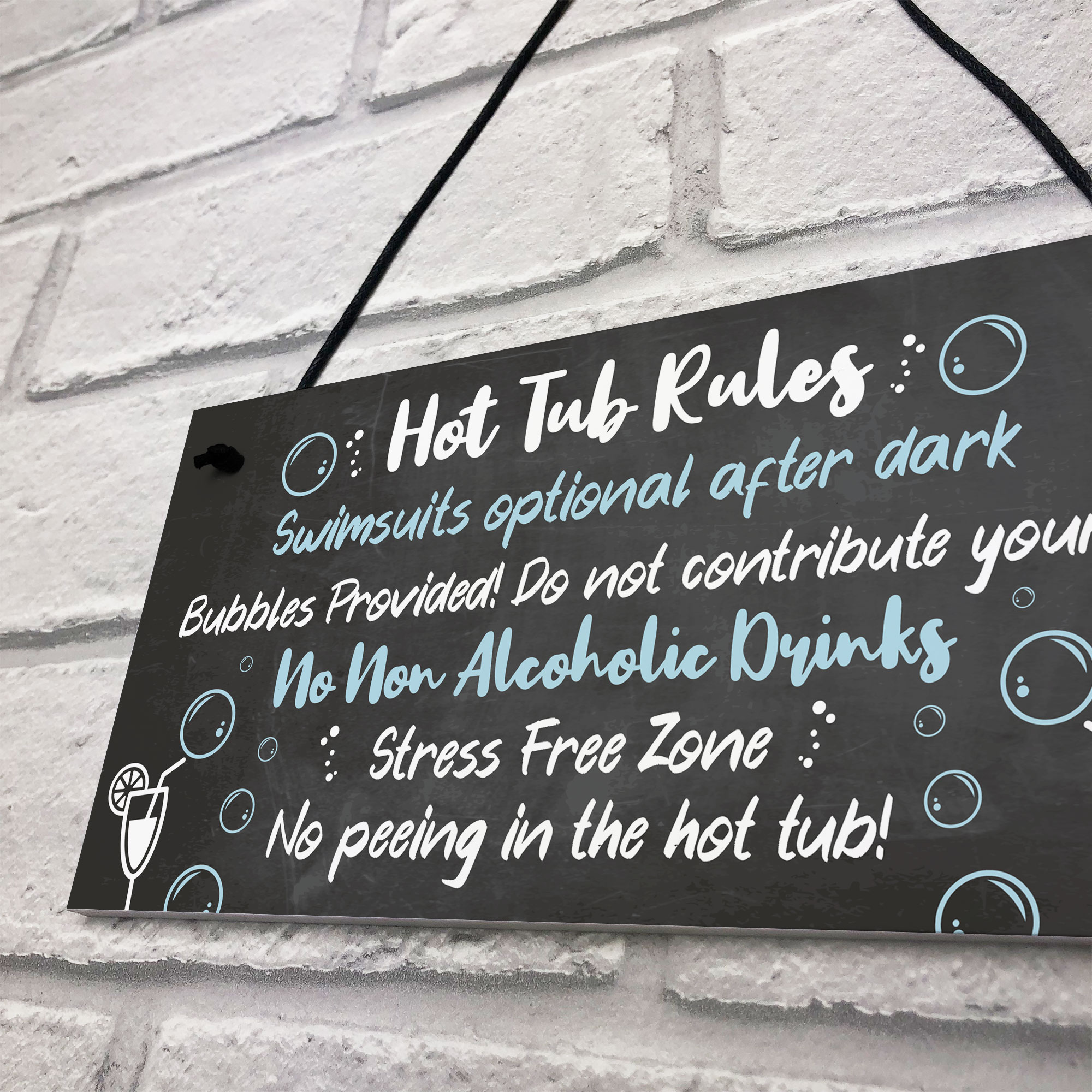 hot tub rules hanging garden shed plaque jacuzzi pool sign