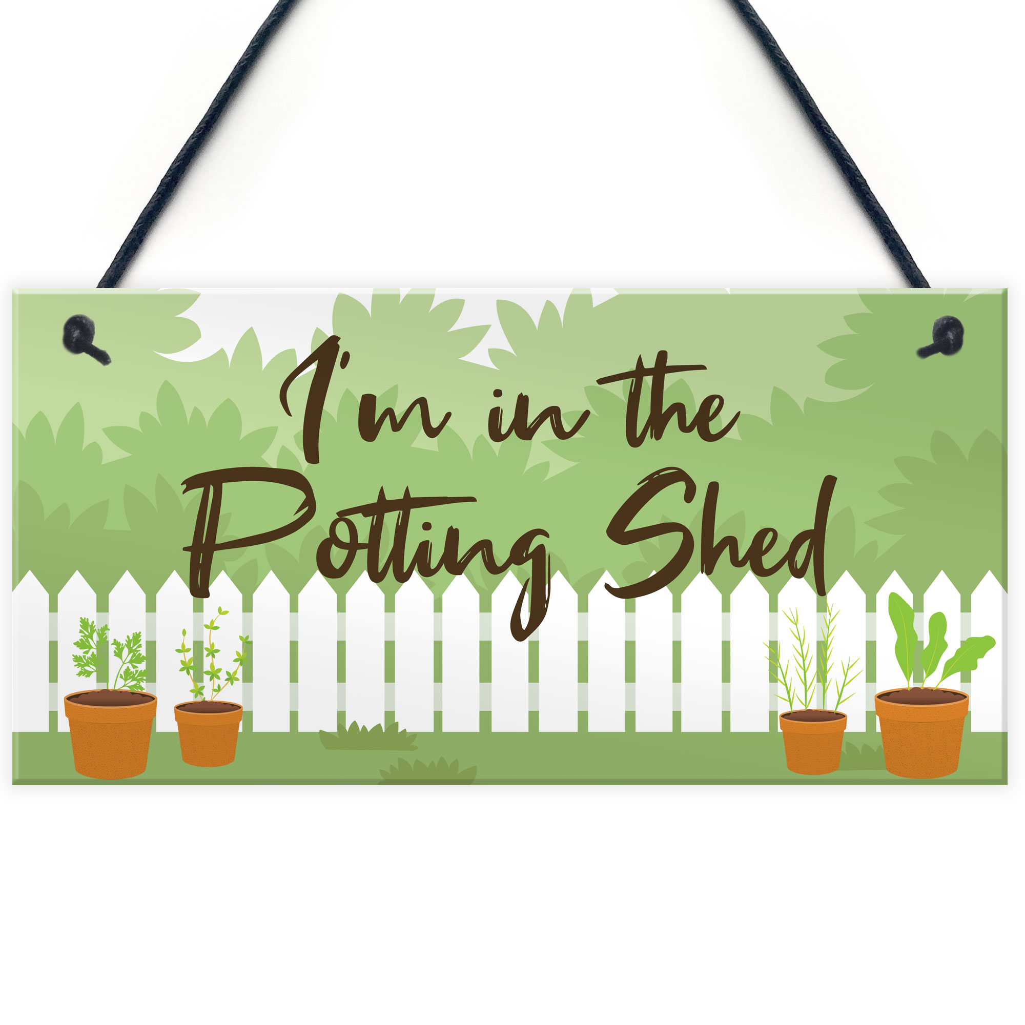 Novelty Garden Sign Potting Shed Plaque / Garden Signs And Plaques