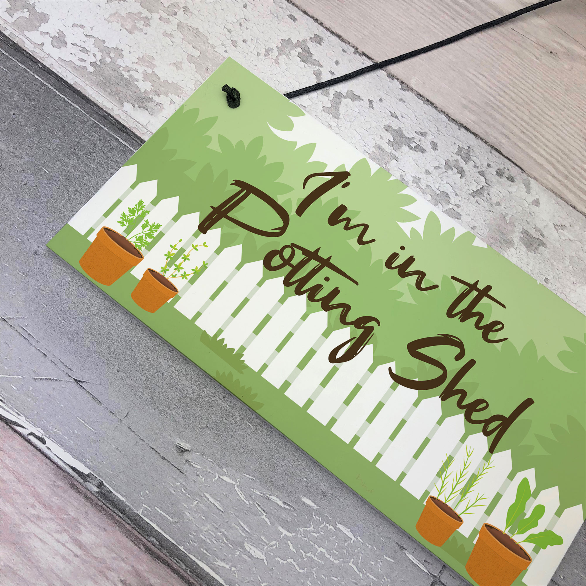 Novelty Garden Sign Potting Shed Plaque / Garden Signs And Plaques