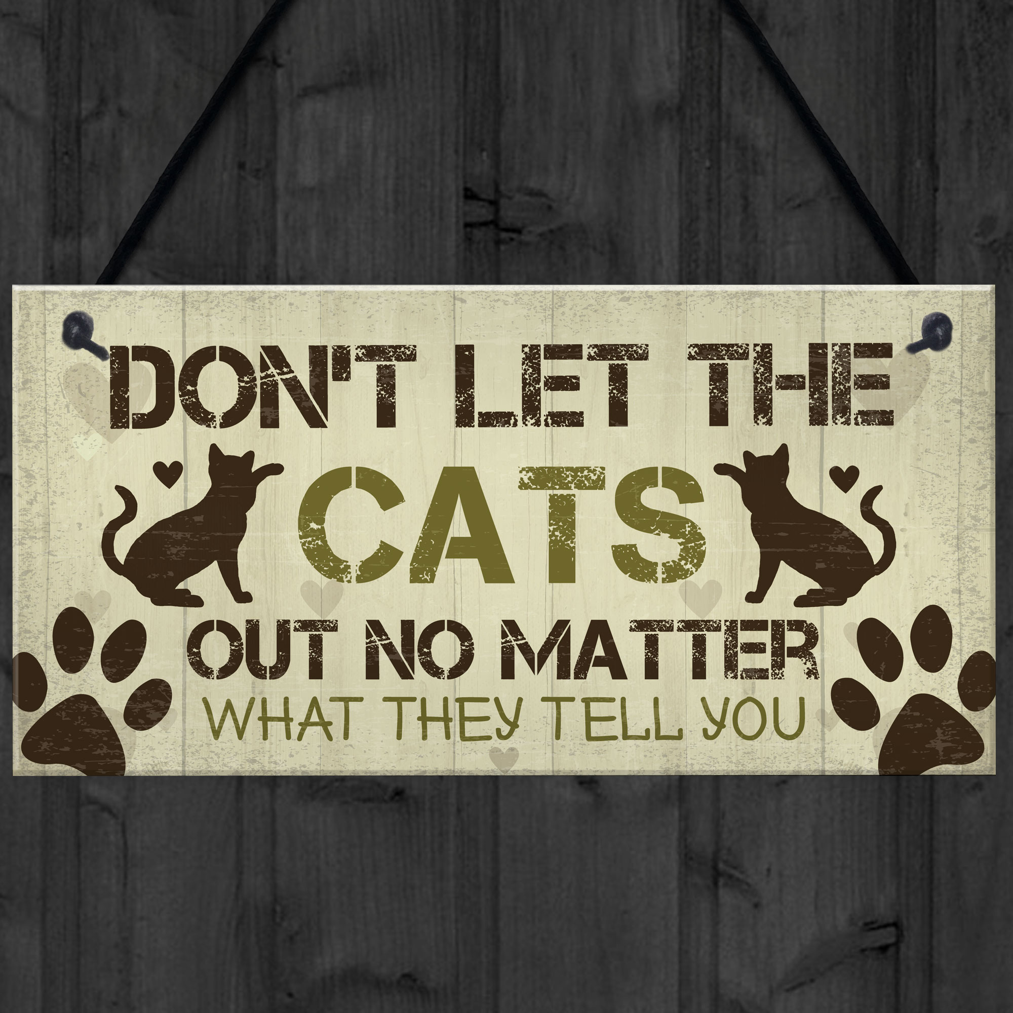 Funny Cat Signs And Plaque Cat Signs For Home Funny Cat Gift Pet Sign