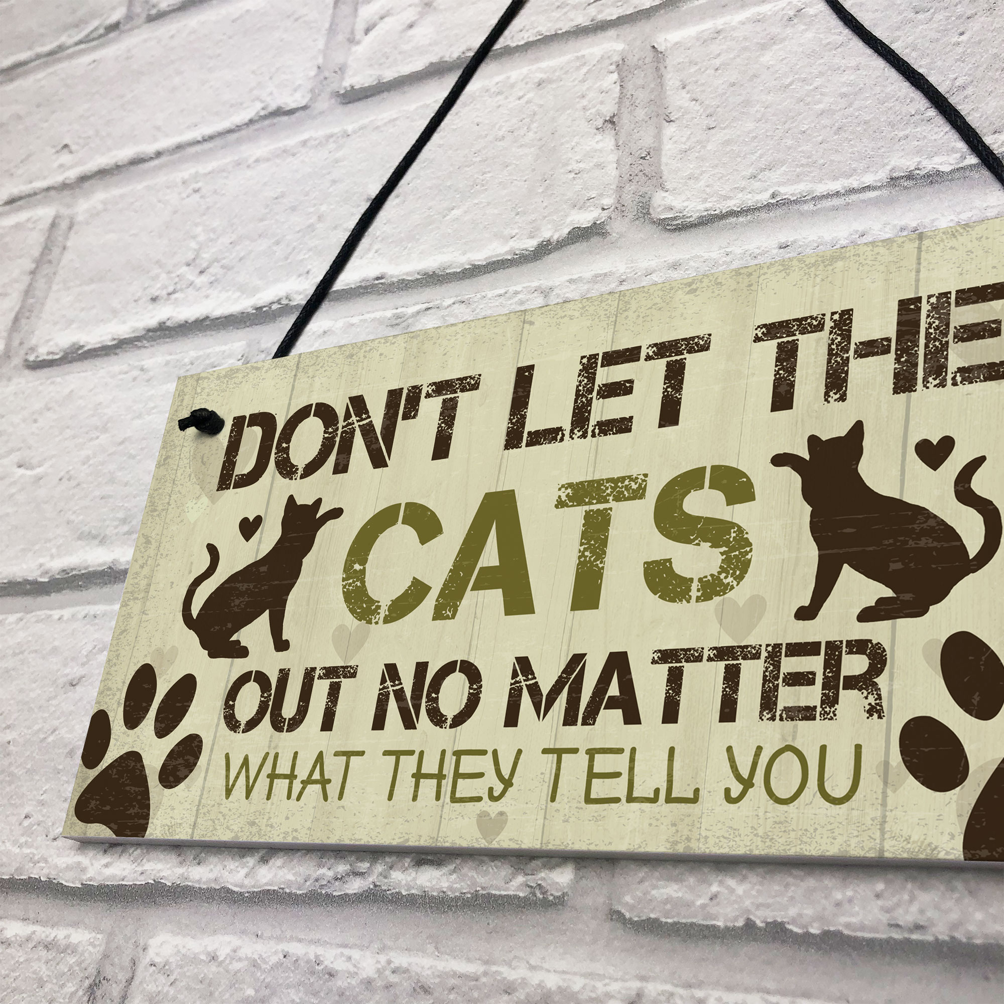 Funny Cat Signs And Plaque Cat Signs For Home Funny Cat Gift Pet Sign