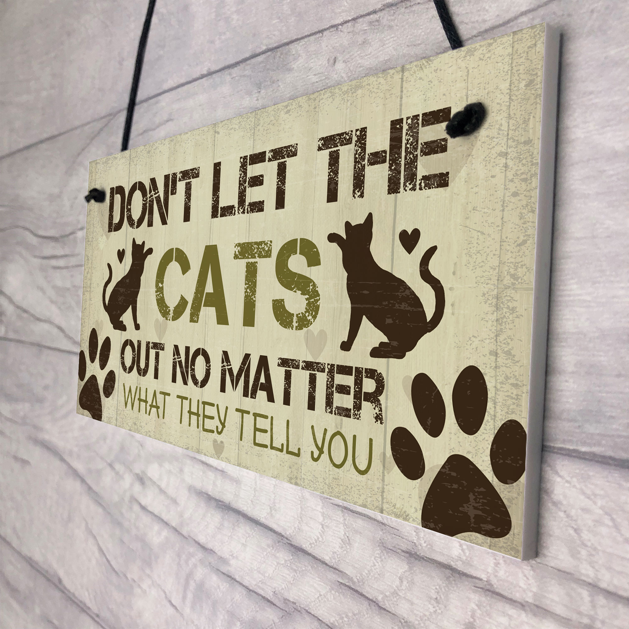 Funny Cat Signs And Plaque Cat Signs For Home Funny Cat Gift Pet Sign