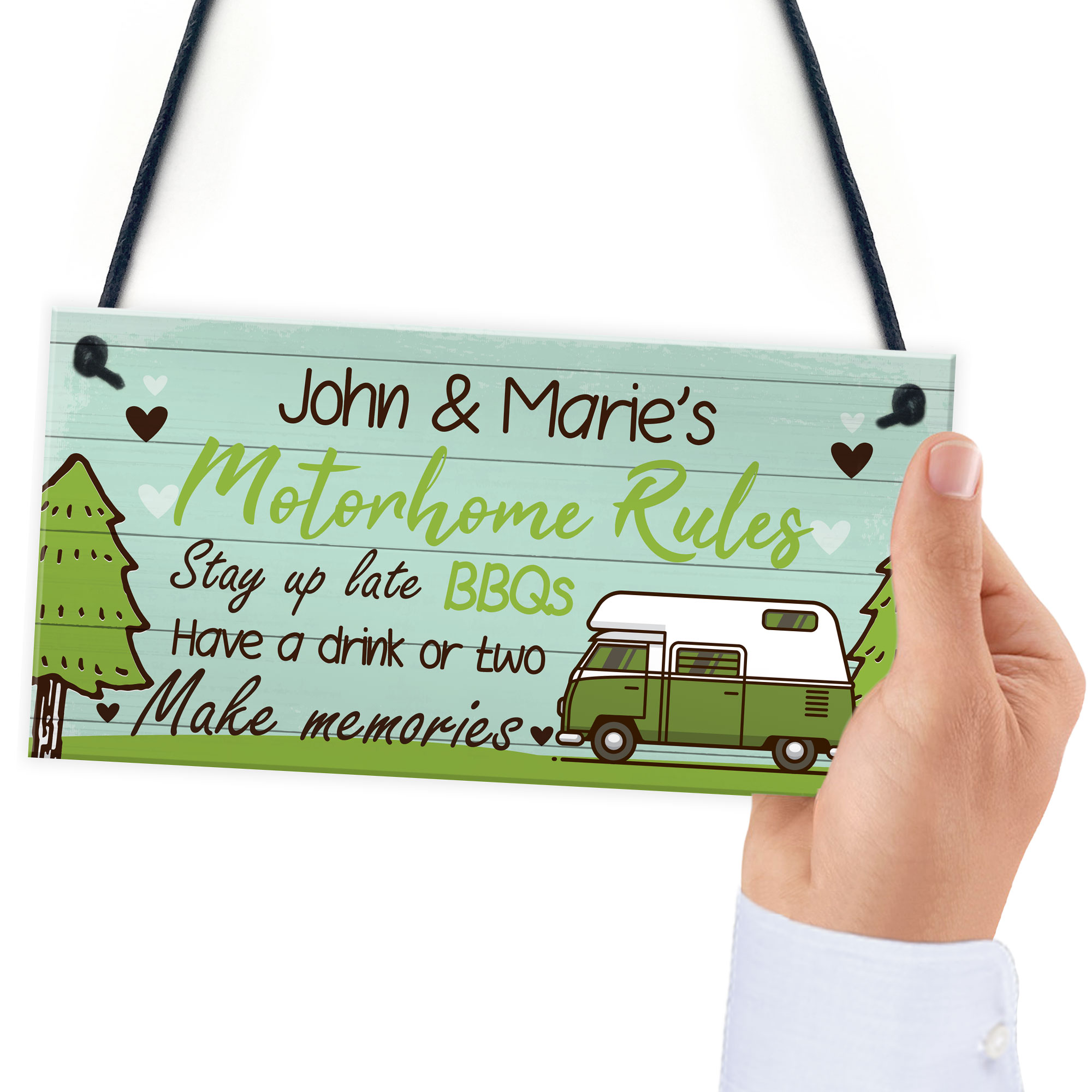 PERSONALISED Motorhome Rules Sign Caravan Rules Sign Caravan Sign