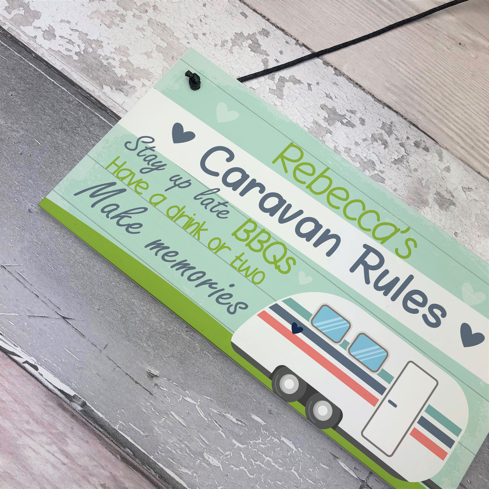 Caravan Sign PERSONALISED Any Name Caravan Camping Camper Plaque Gift