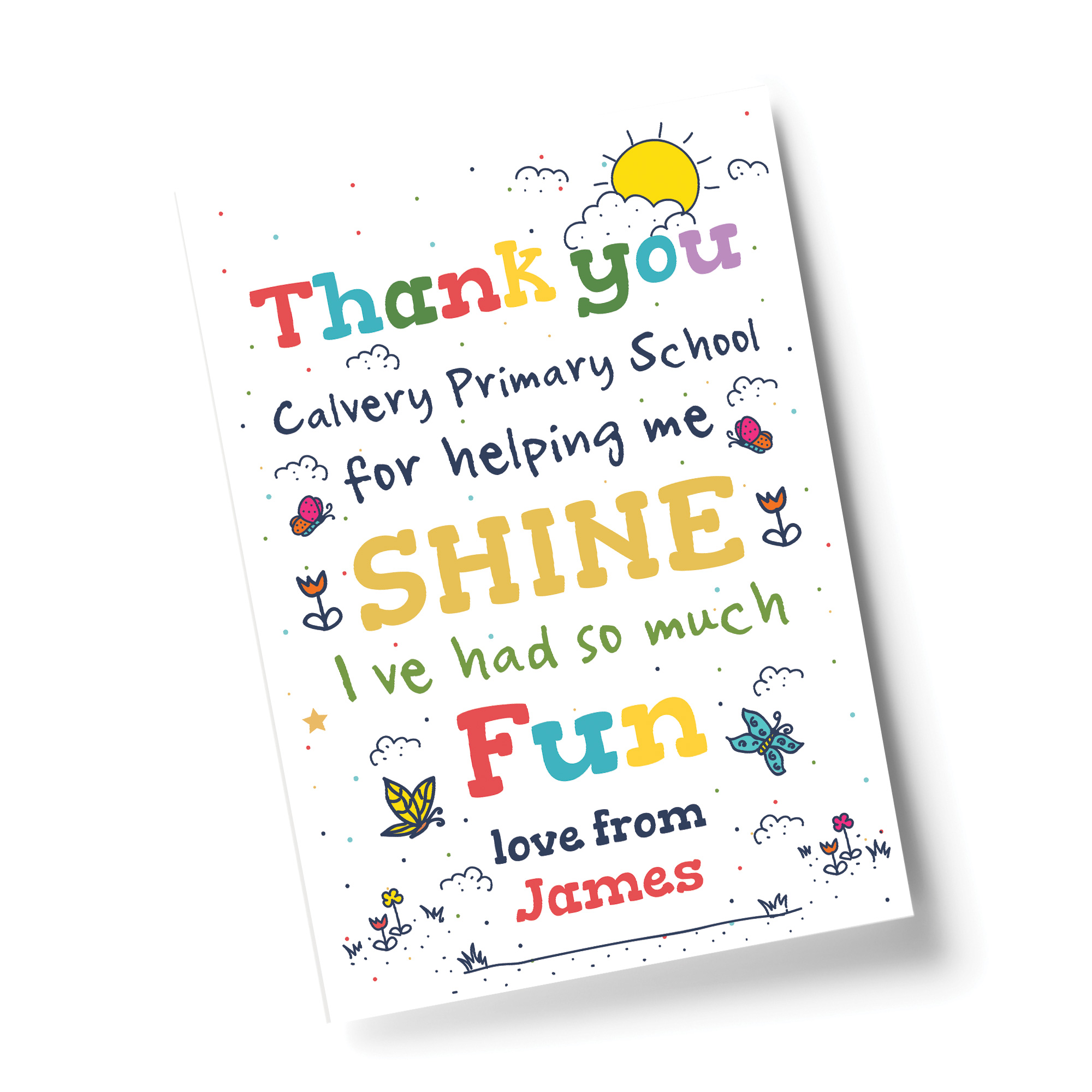 Personalised Leaving School Print Thank You Gift For Teacher Nursery ...