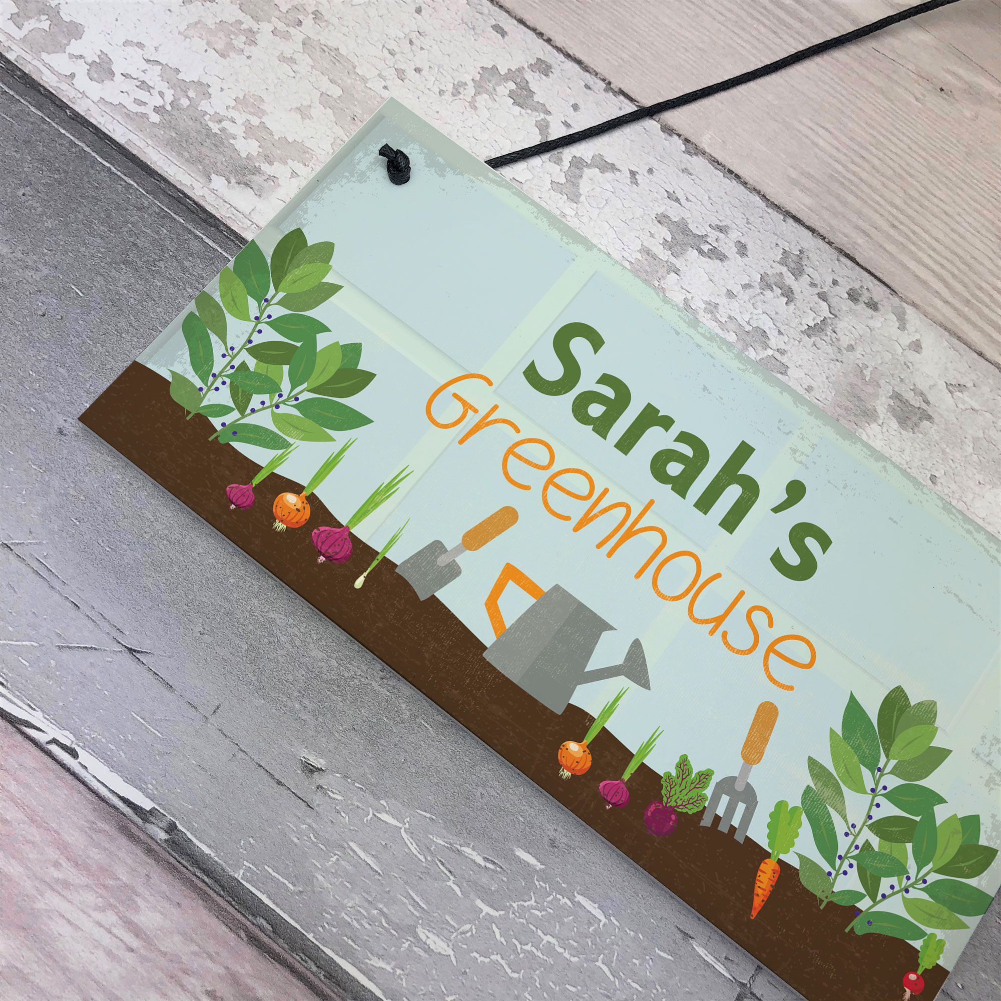 thumbnail image 2 of Personalised Vintage Style Metal Garden Sign – Custom Name Text For House, Shed, Or Wall – By ChintanaPrints 2 of 2