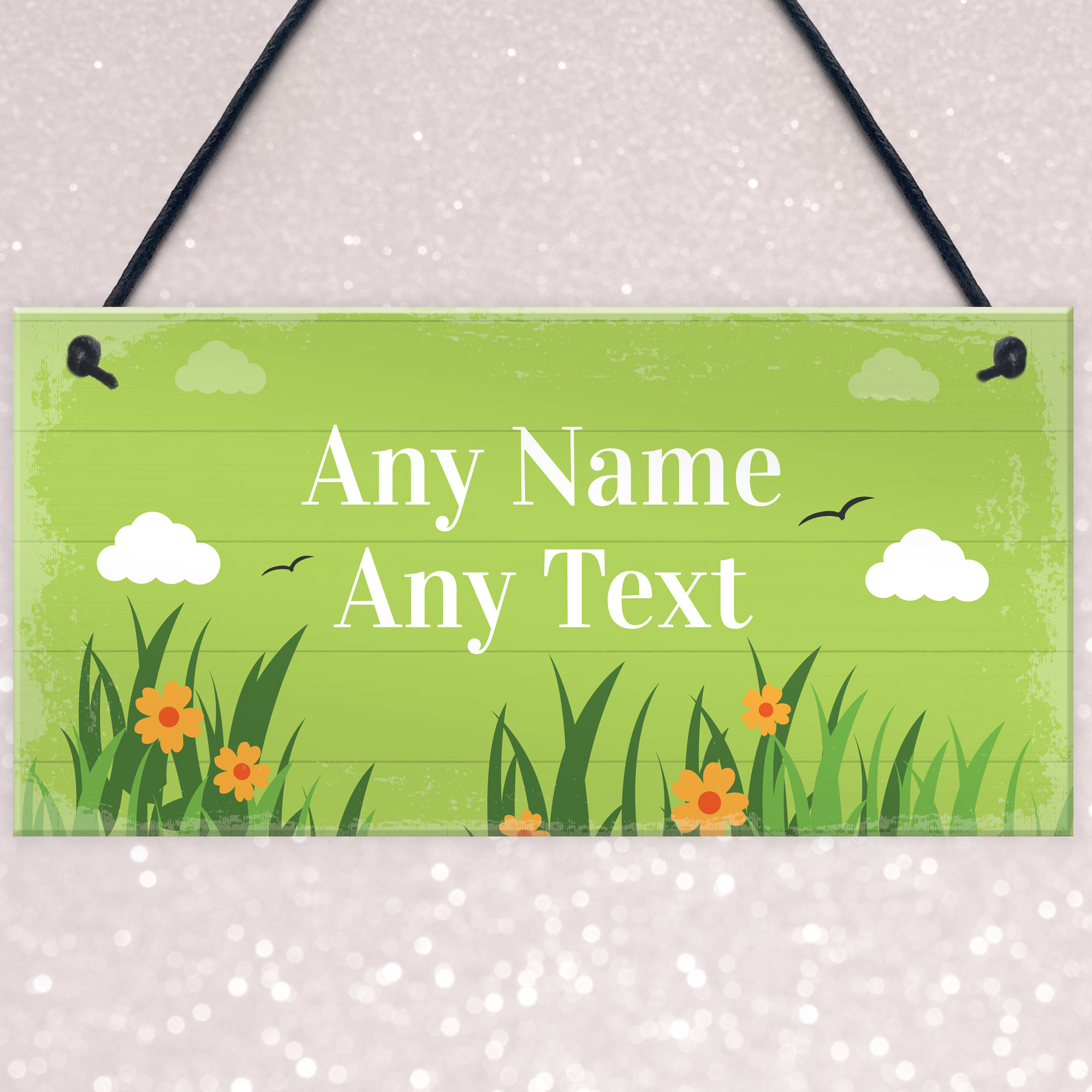 3d Personalised 2 character Family Playhouse Greenhouse Garden Sign Allotment