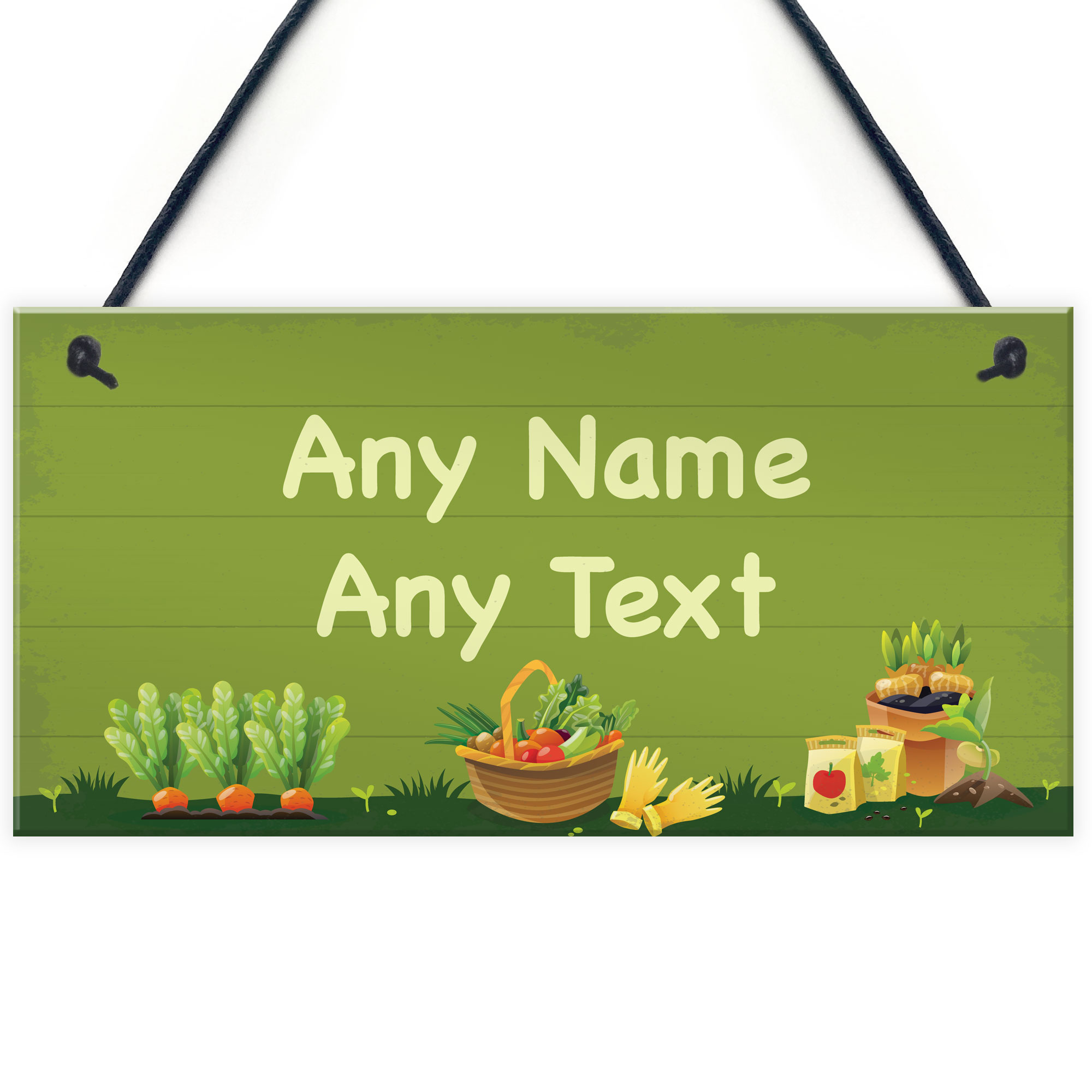Garden Sign Personalised Hanging Plaque Summer House Allotment ...